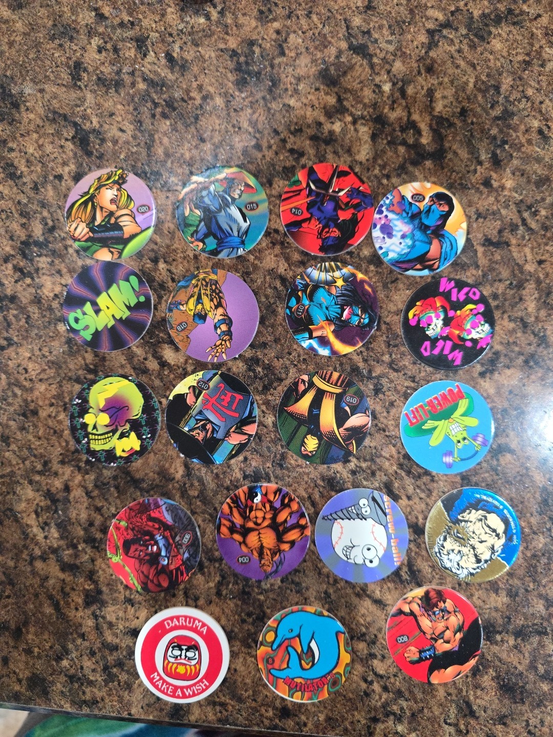 LOT OF 19 POG/MILK CAPS multiple types