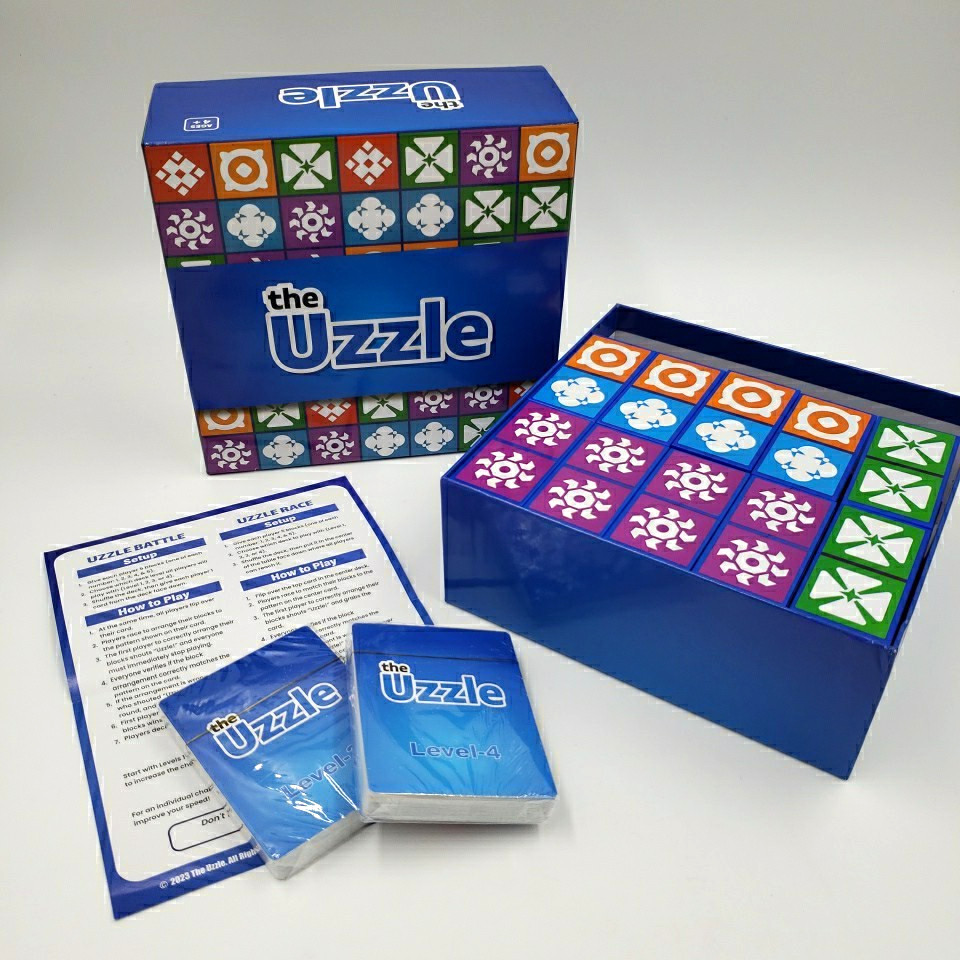 The Uzzle Family Block Puzzle Game for Children 4 and UP to Adult Educational