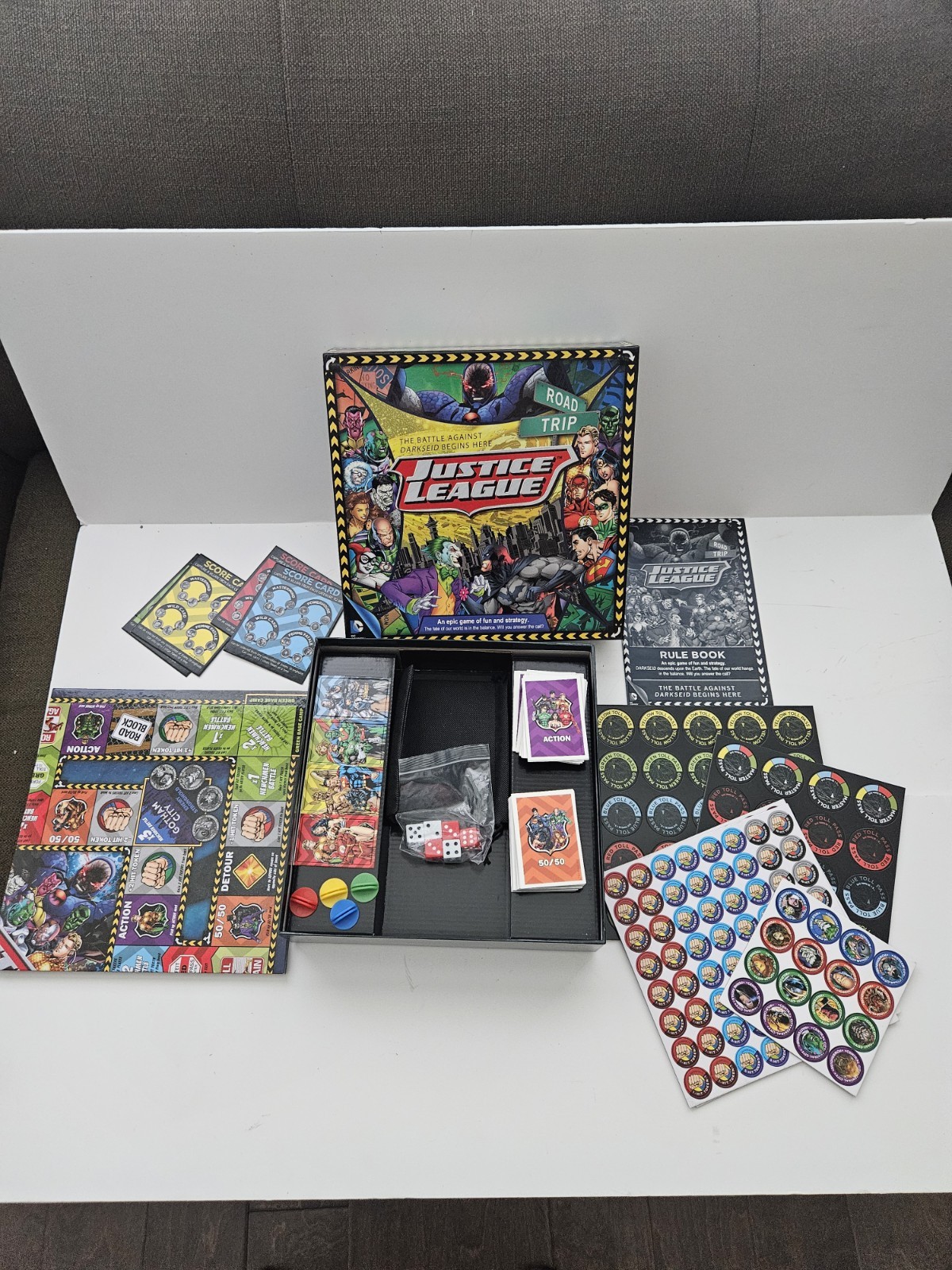 DC Comics JUSTICE LEAGUE Board Game Epic Game Strategy NEW Open Complete