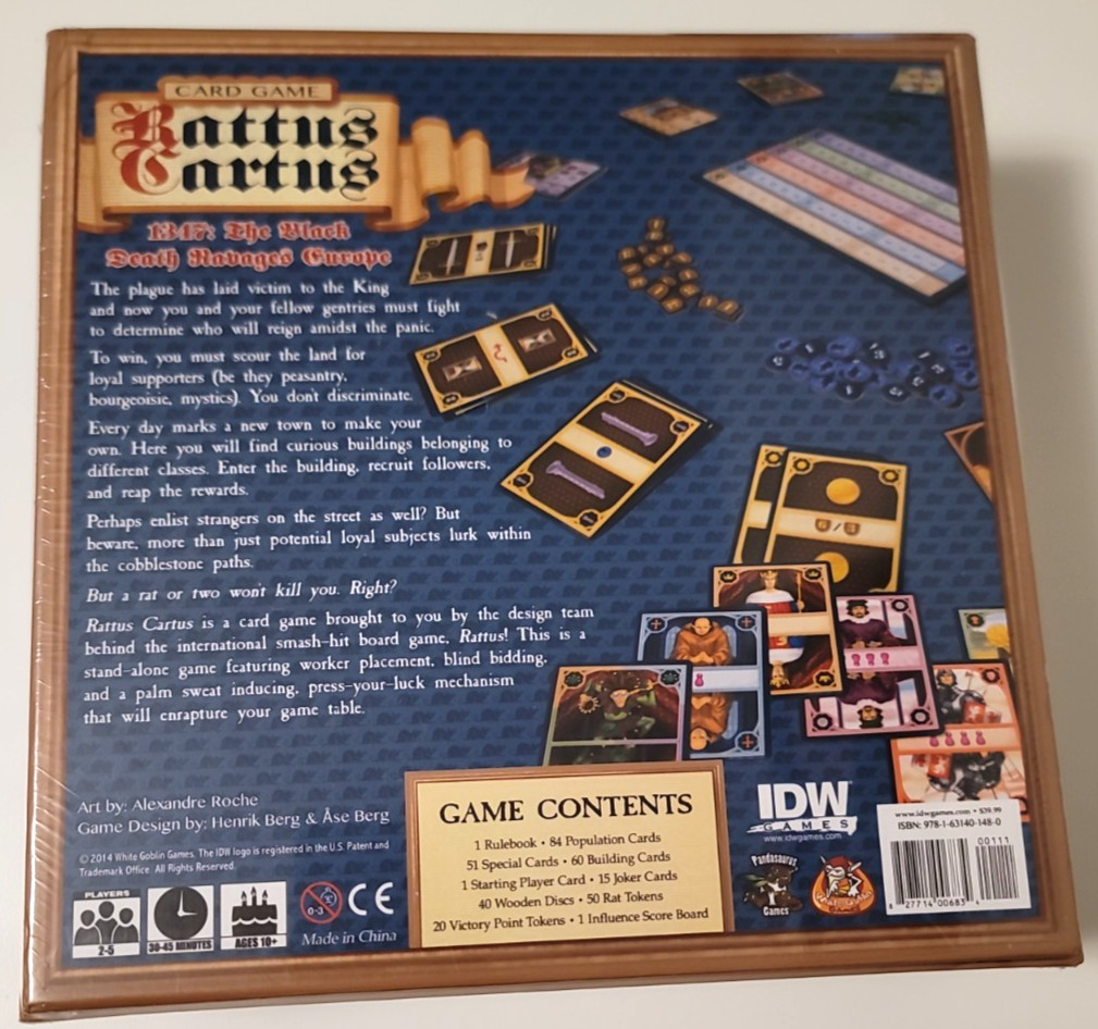 Rattus Cartus 2012, IDW Games, New Sealed