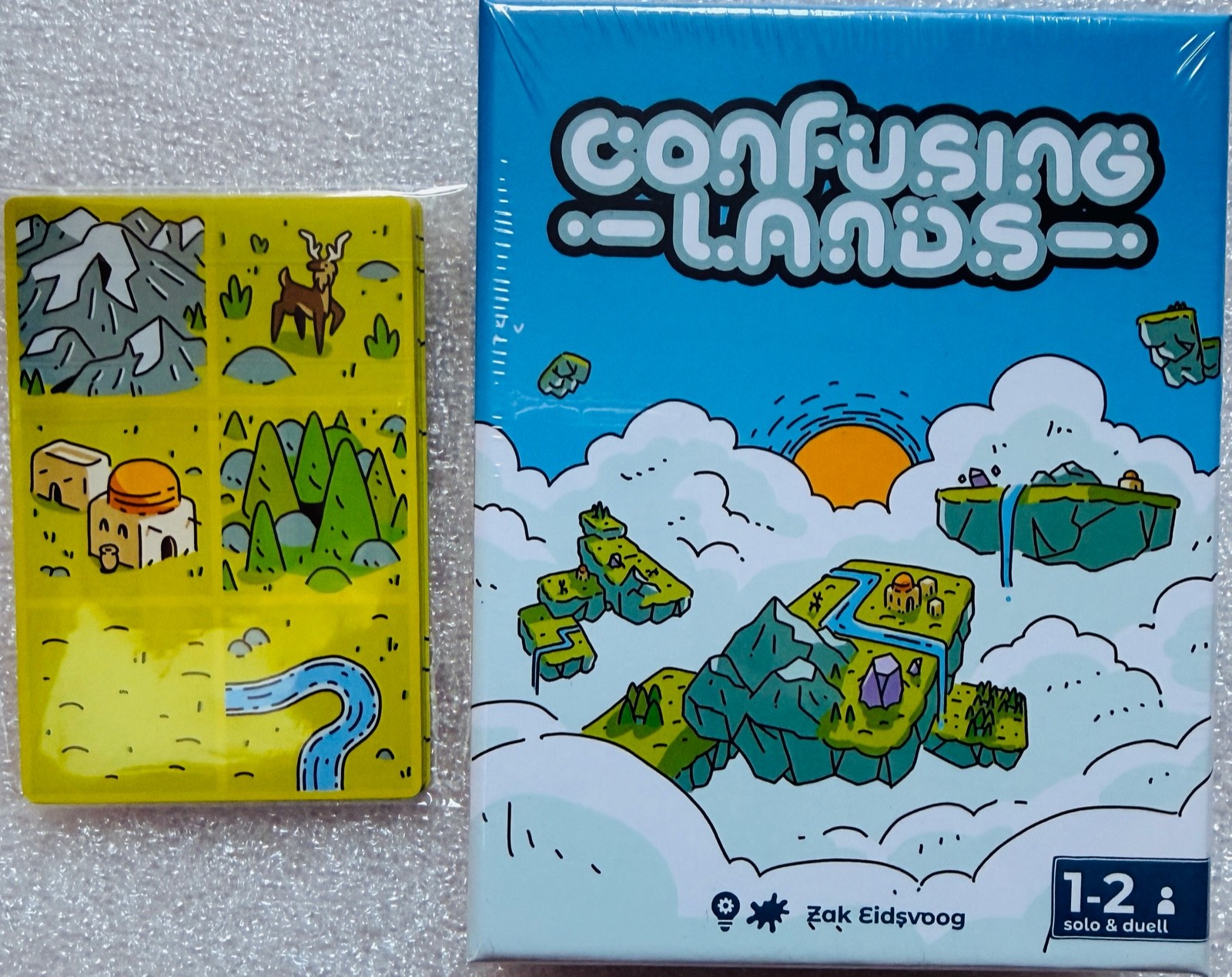 Confusing Lands & 6 Card Board Game Circus Family Game Laying Game Solo Game