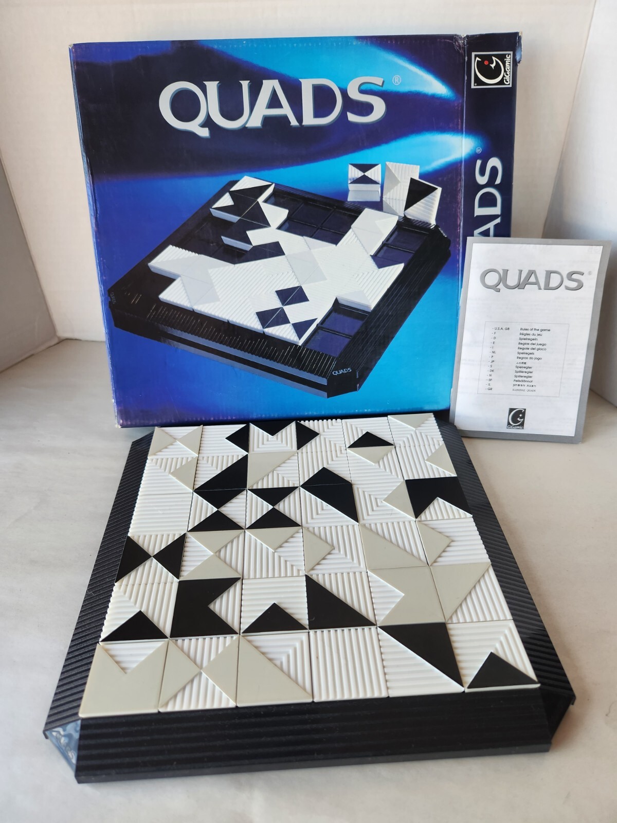 QUADS Game Abstract Strategy France 1996 GiGamic Vintage COMPLETE Excellent