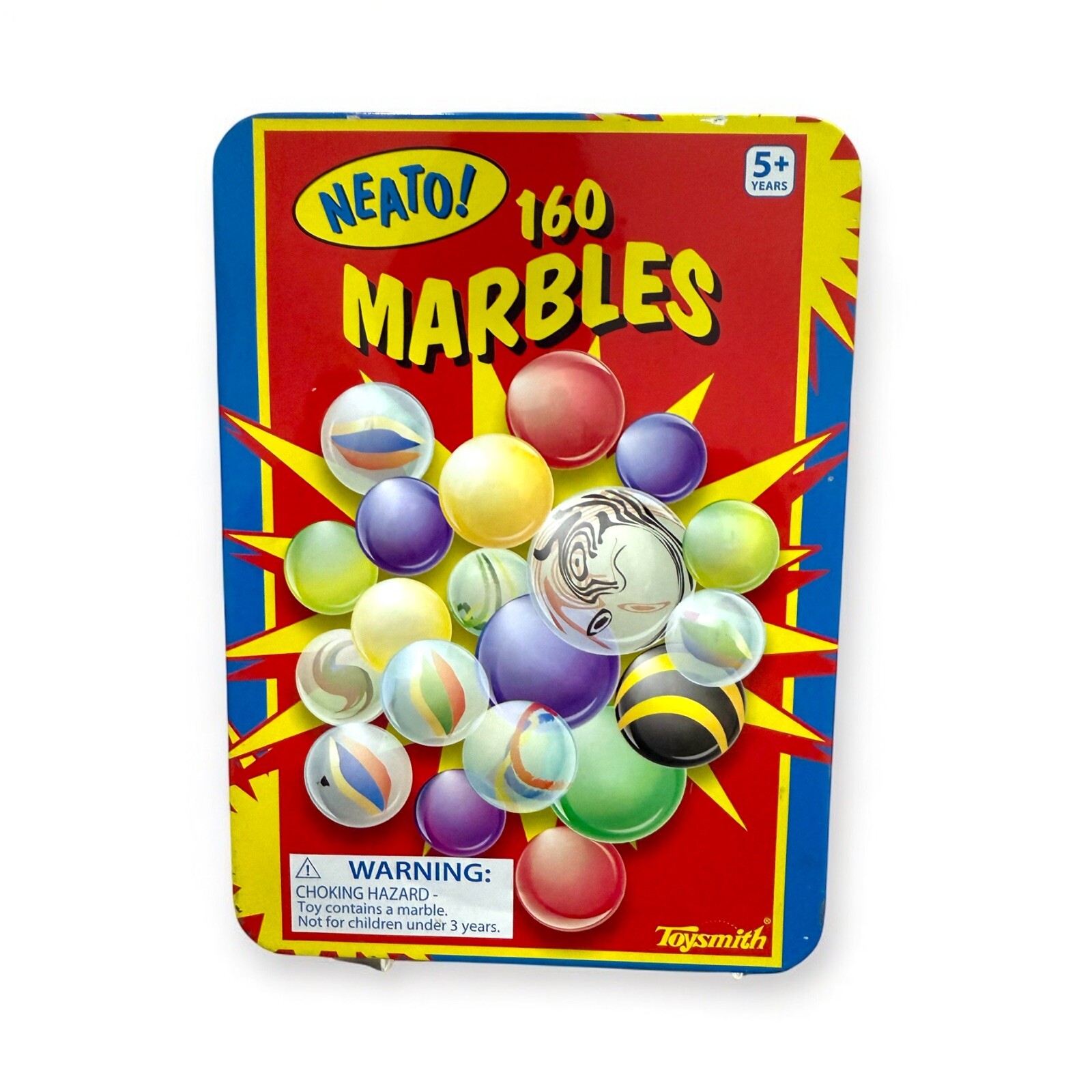 2008 Neato! 160 Marbles In A Tin Box by Toysmith – Retro Nostalgia – Brand New