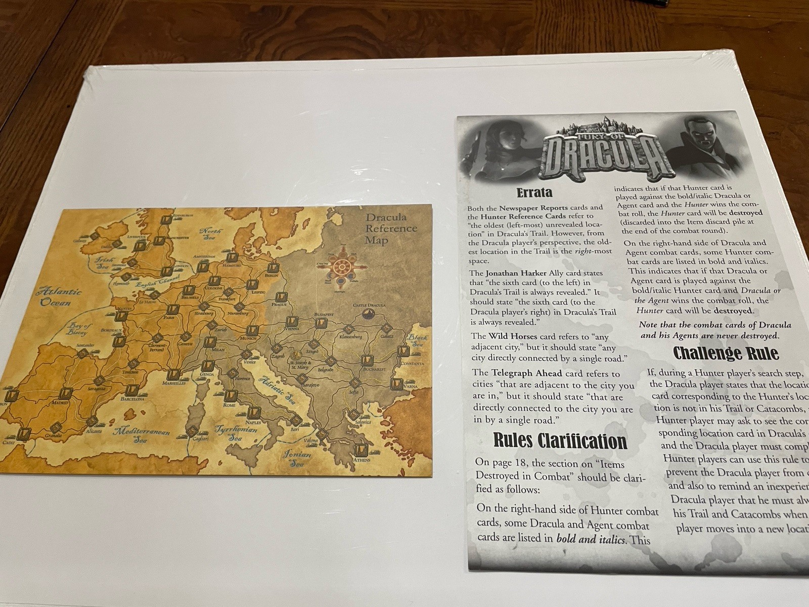 FURY OF DRACULA GOTHIC HORROR BOARD GAME 2ND EDITION FANTASY FLIGHT AS IS READ