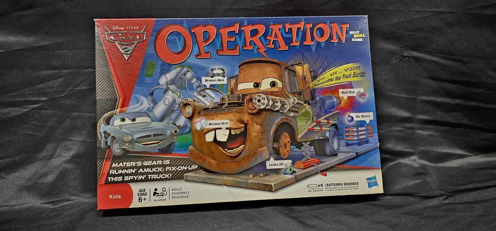 2011 Operation Game Disney Pixar Cars 2 Edition by Hasbro – Board Game COMPLETE