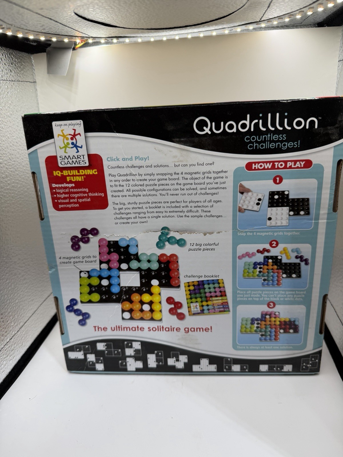 SmartGames Quadrillion Logic Puzzle Game – New Open Box – Complete – Box Damage