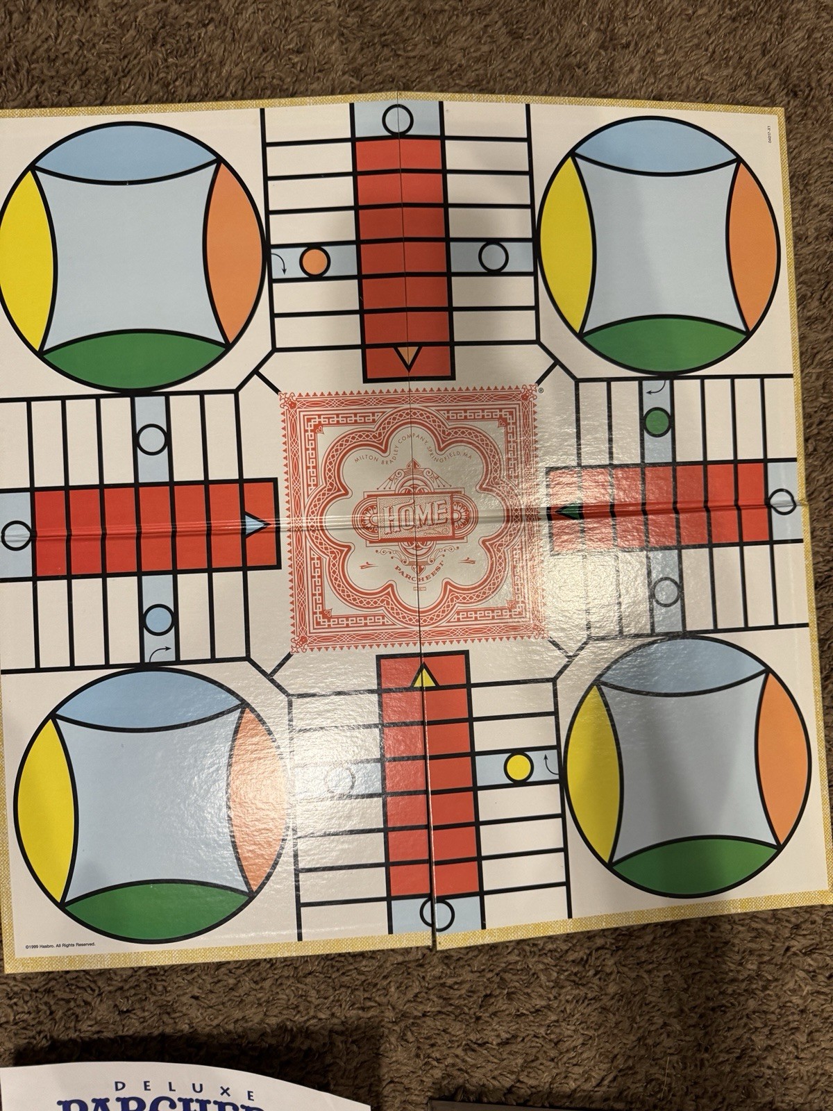 Deluxe Parcheesi Board Game *A Royal Game of India* (1999, Hasbro, Complete)