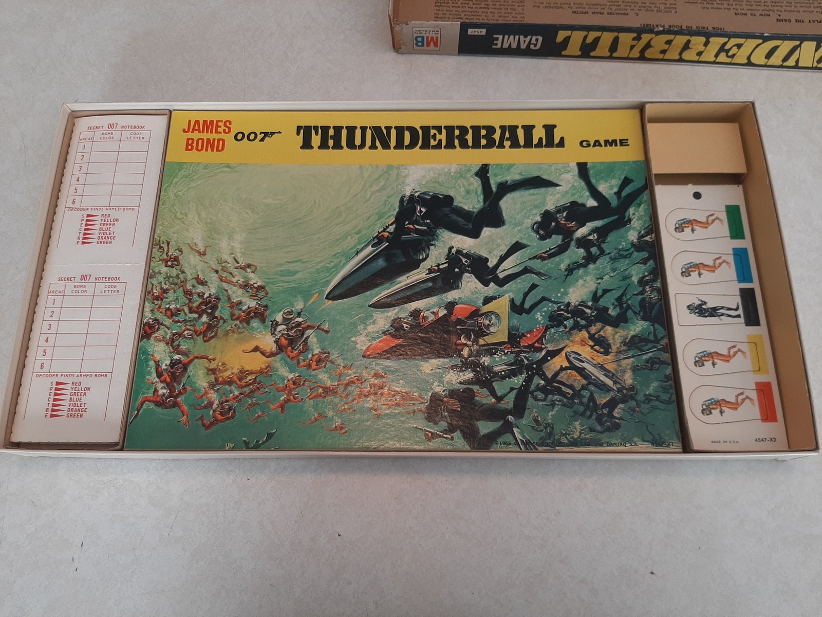 1965 Milton Bradley James Bond 007 Thunderball Game Mint Unpunched 100% Comp M3