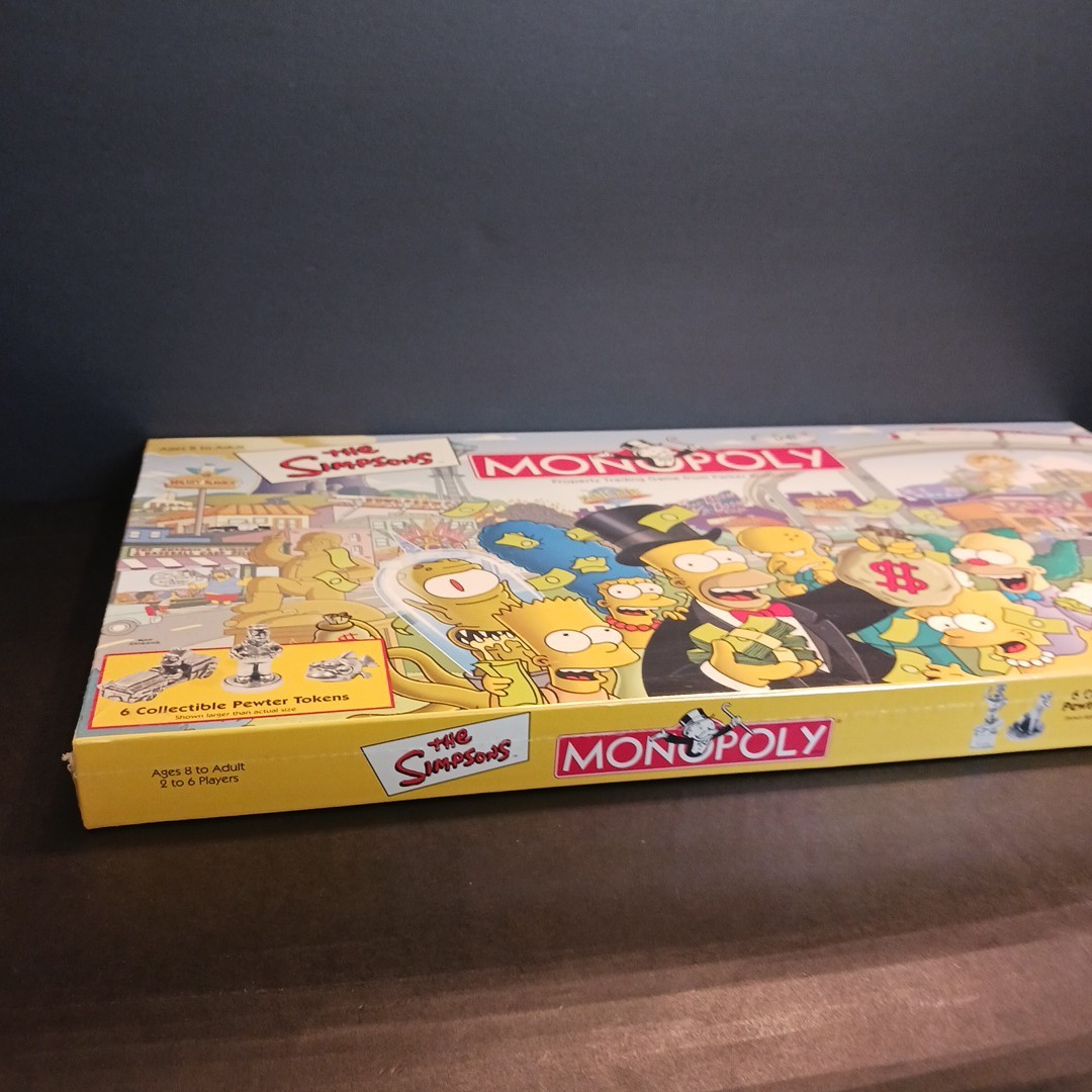 VINTAGE Monopoly THE SIMPSONS BOARD GAME w/ Collectible Tokens 2001 SEALED 🎲