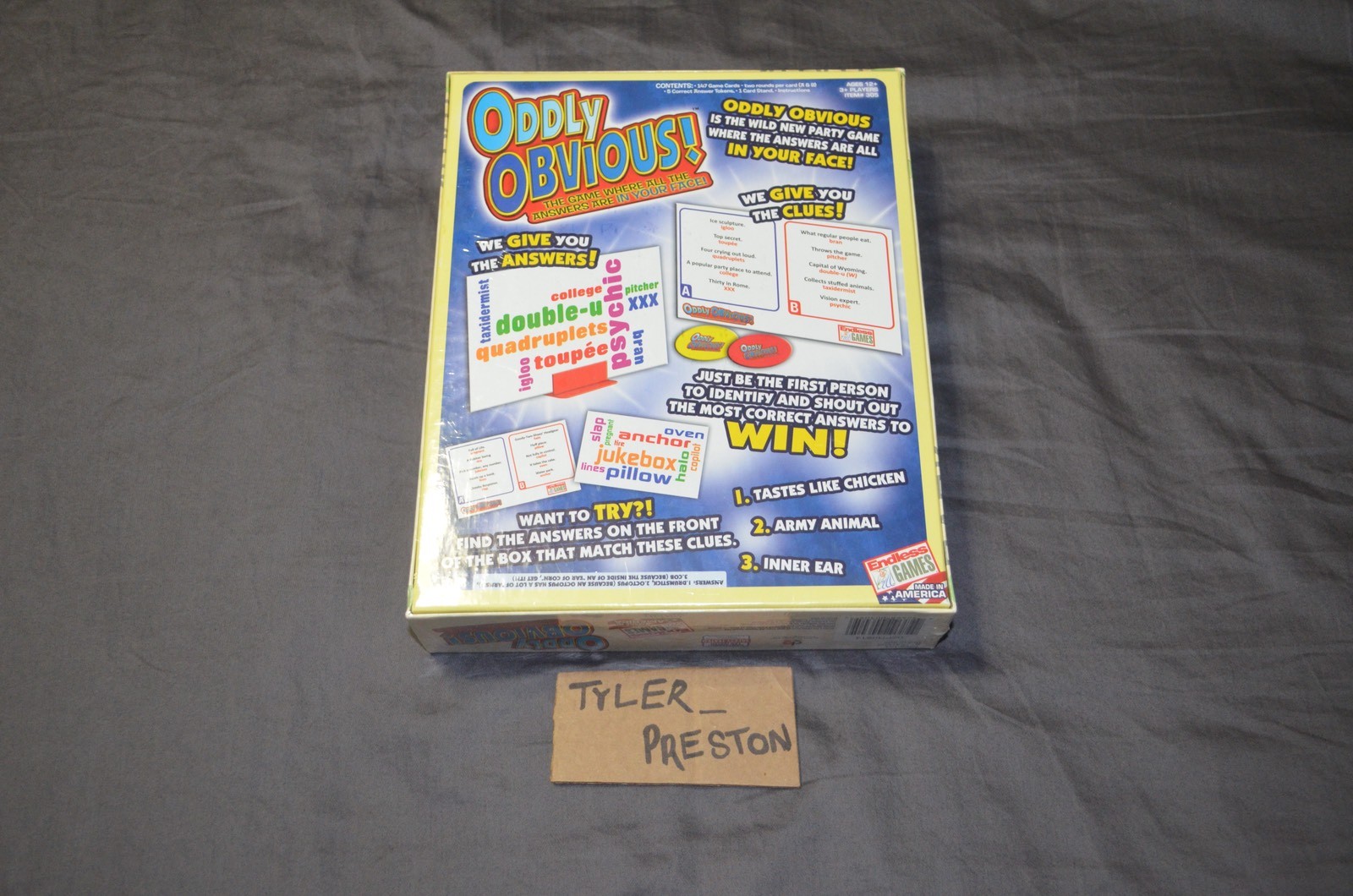 Oddly Obvious Board Game New Sealed Endless Games DISCONTINUED BY MANUFACTURER