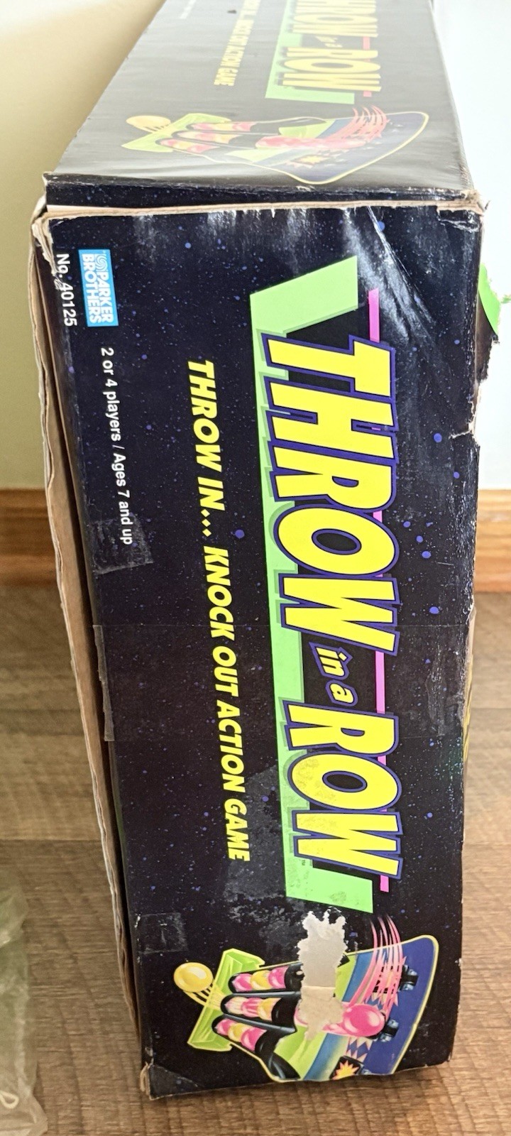 1992 Throw in a Row Game Neon Tic Tac Toe Ball Toss 40125 Works RARE