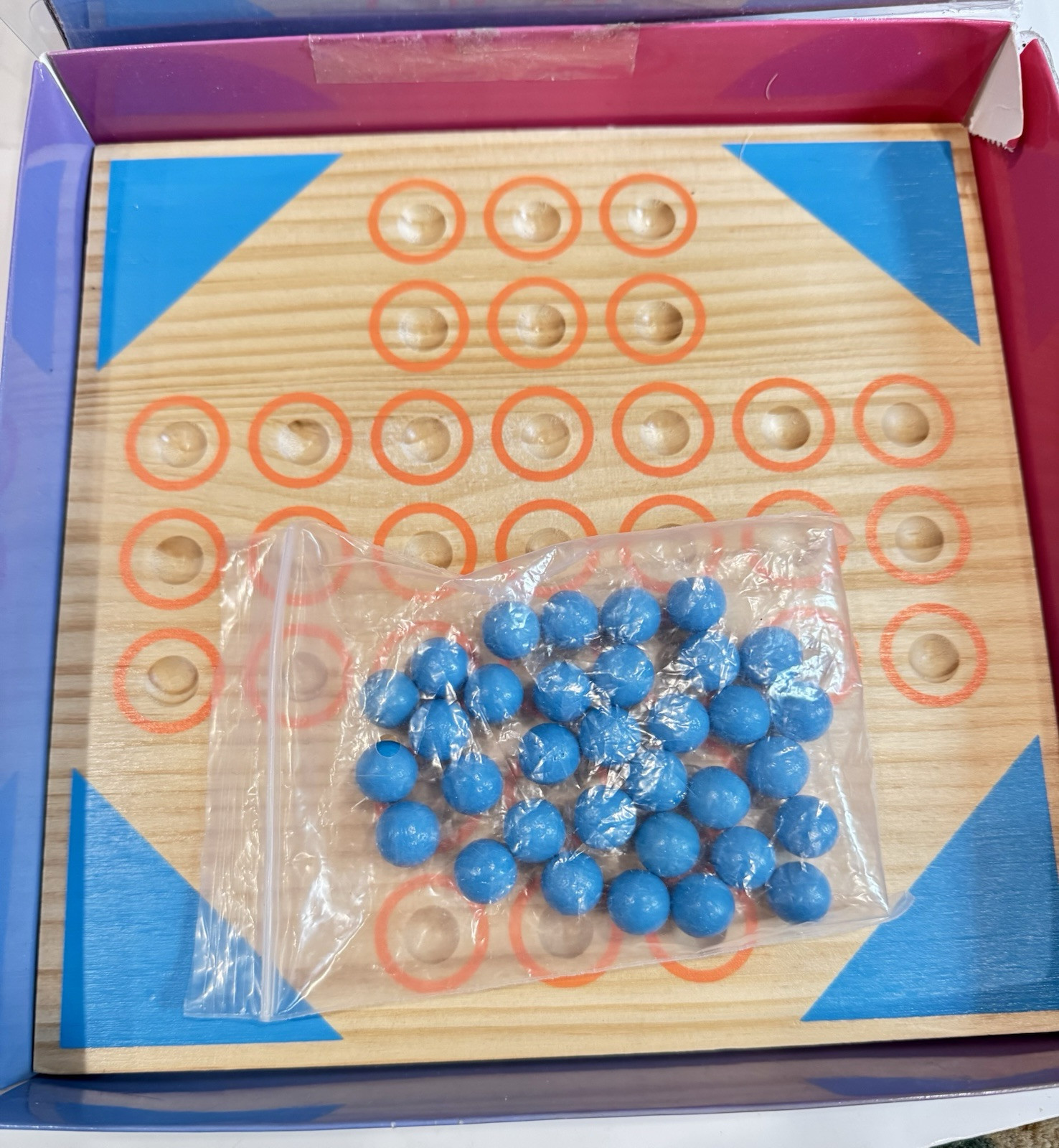 Professor Puzzle PlayBright Solitaire | Classic Wooden Family Board Game