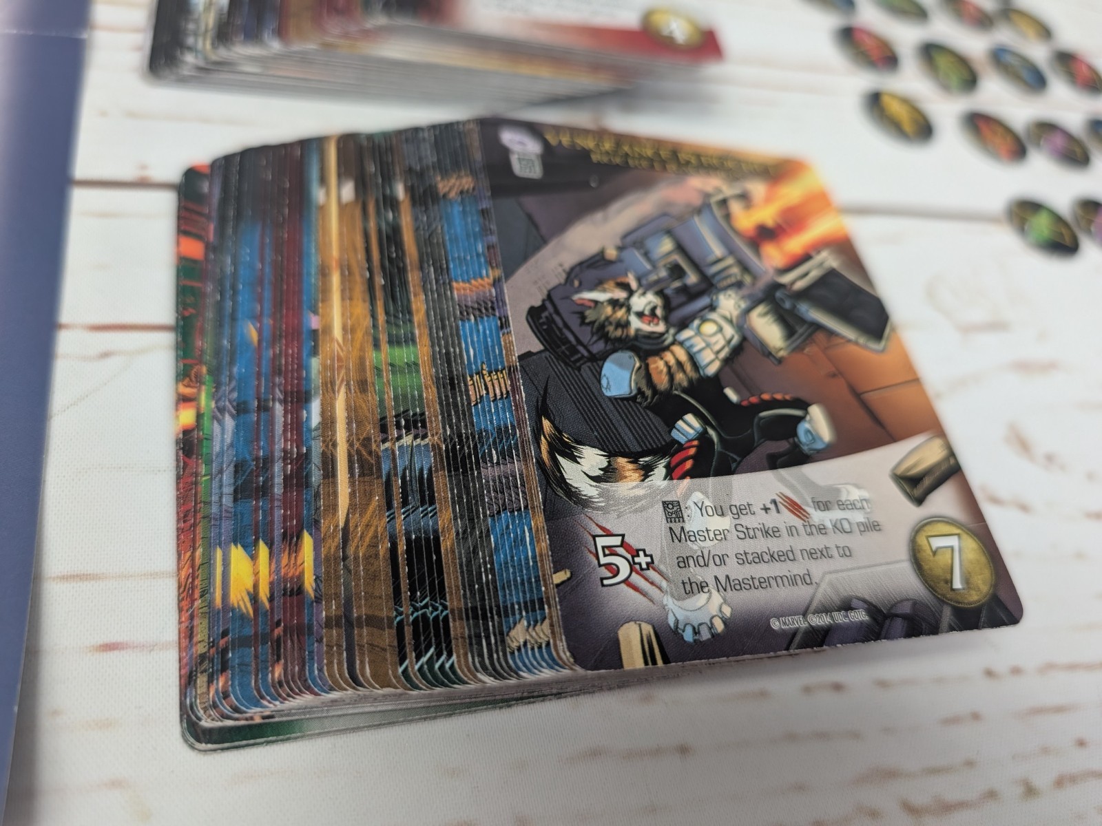 Legendary Marvel Guardians of the Galaxy Upper Deck Board Game No Box Complete