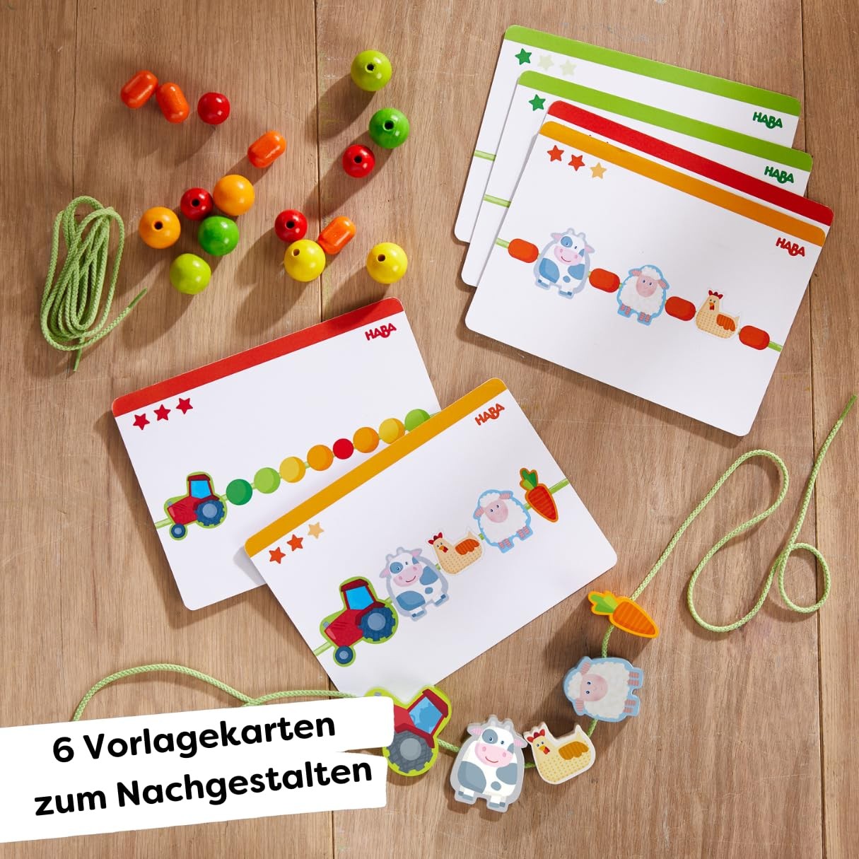 Friends of the Farm Lacing Game 305780 Educational Game From 3 Years Multicolor