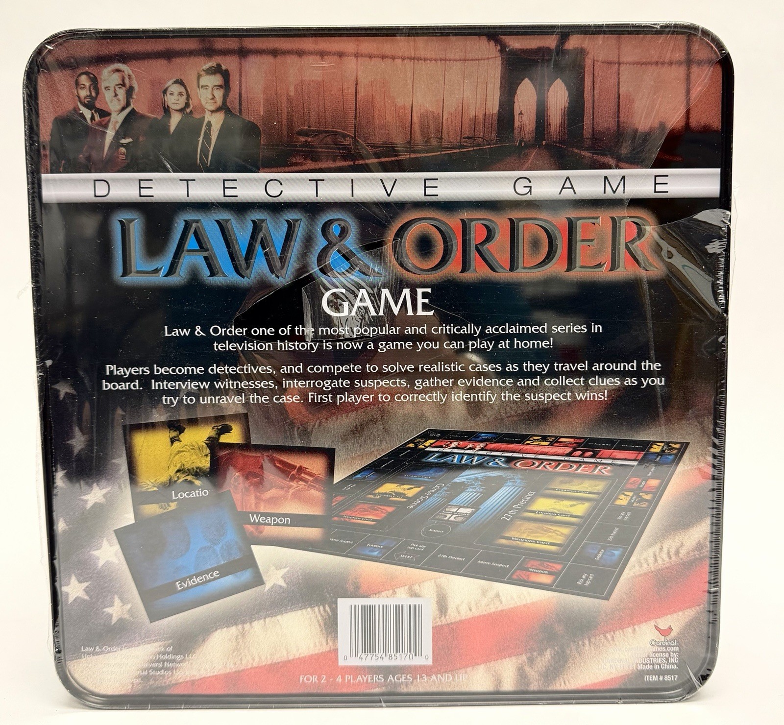 New! Law & Order Game: Metal Tin #8517