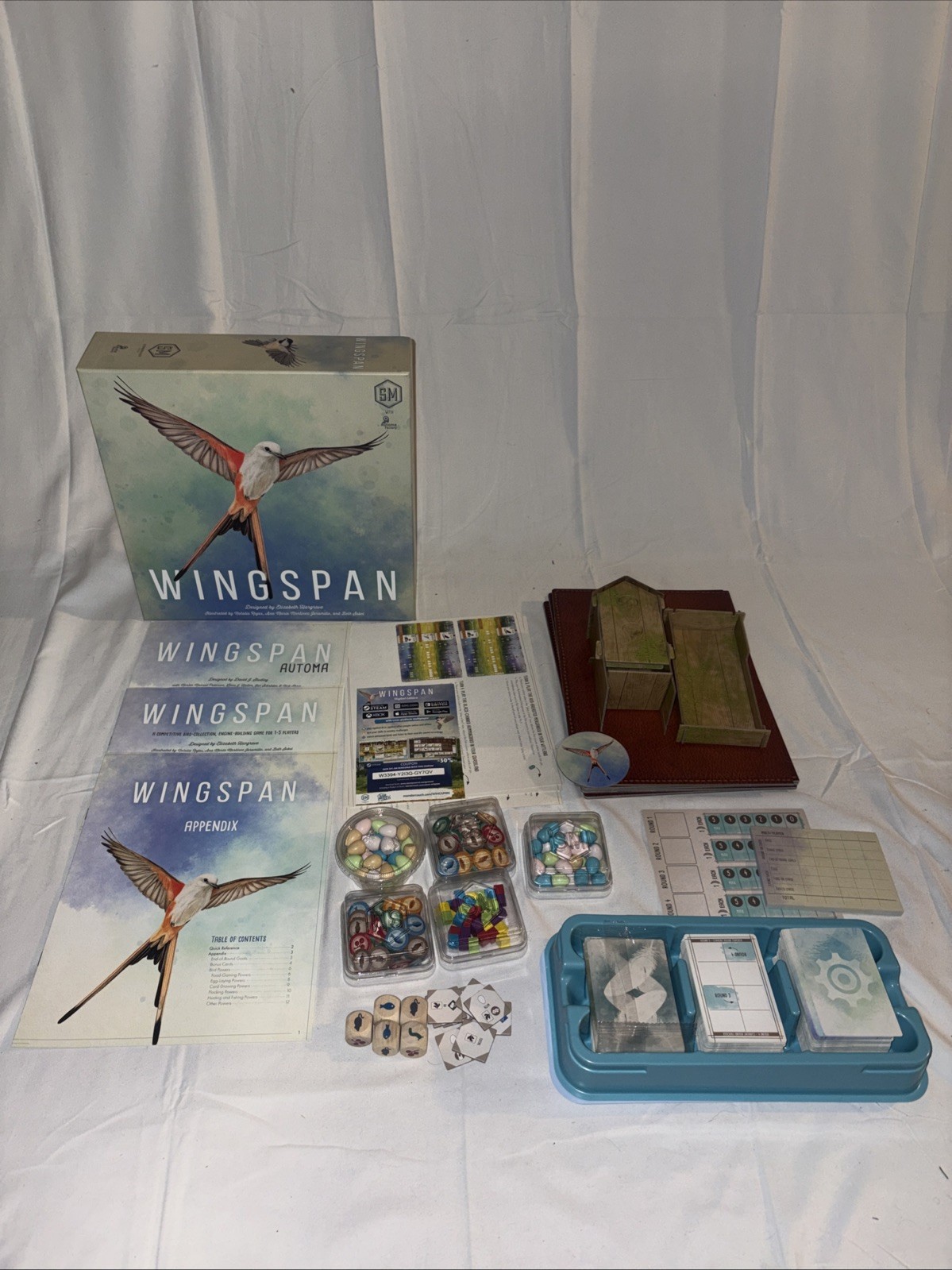 Wingspan Board Game Stonemaier Games Bird Strategy Engine Builder COMPLETE