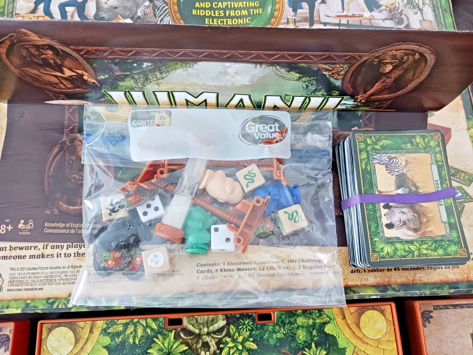 JUMANJI DELUXE ELECTRONIC BOARD GAME IN ORIGINAL BOX COMPLETE TESTED WORKS WELL!