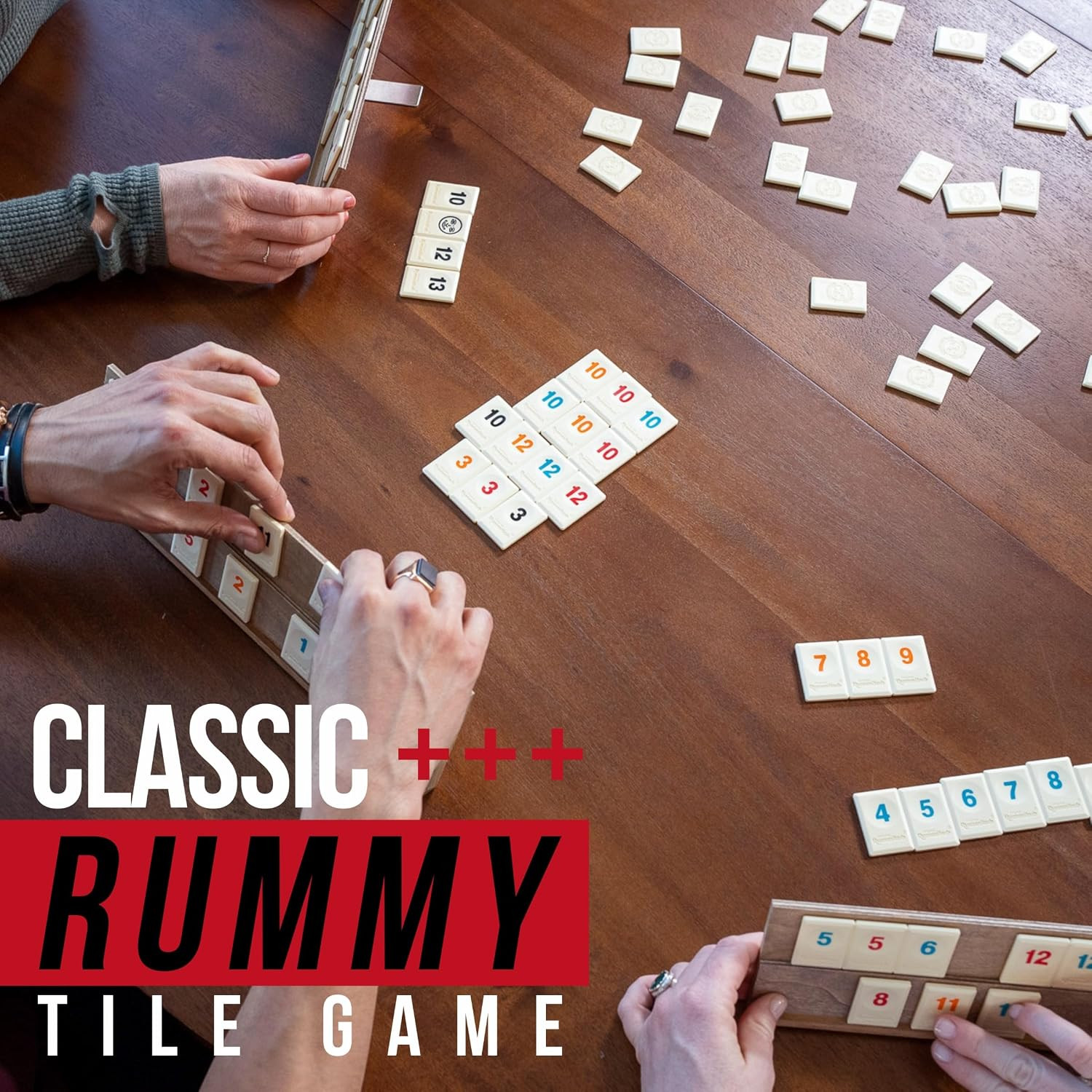 Front Porch Classics, Rummikub Vintage Edition in All-Wood Storage Case with 4 B