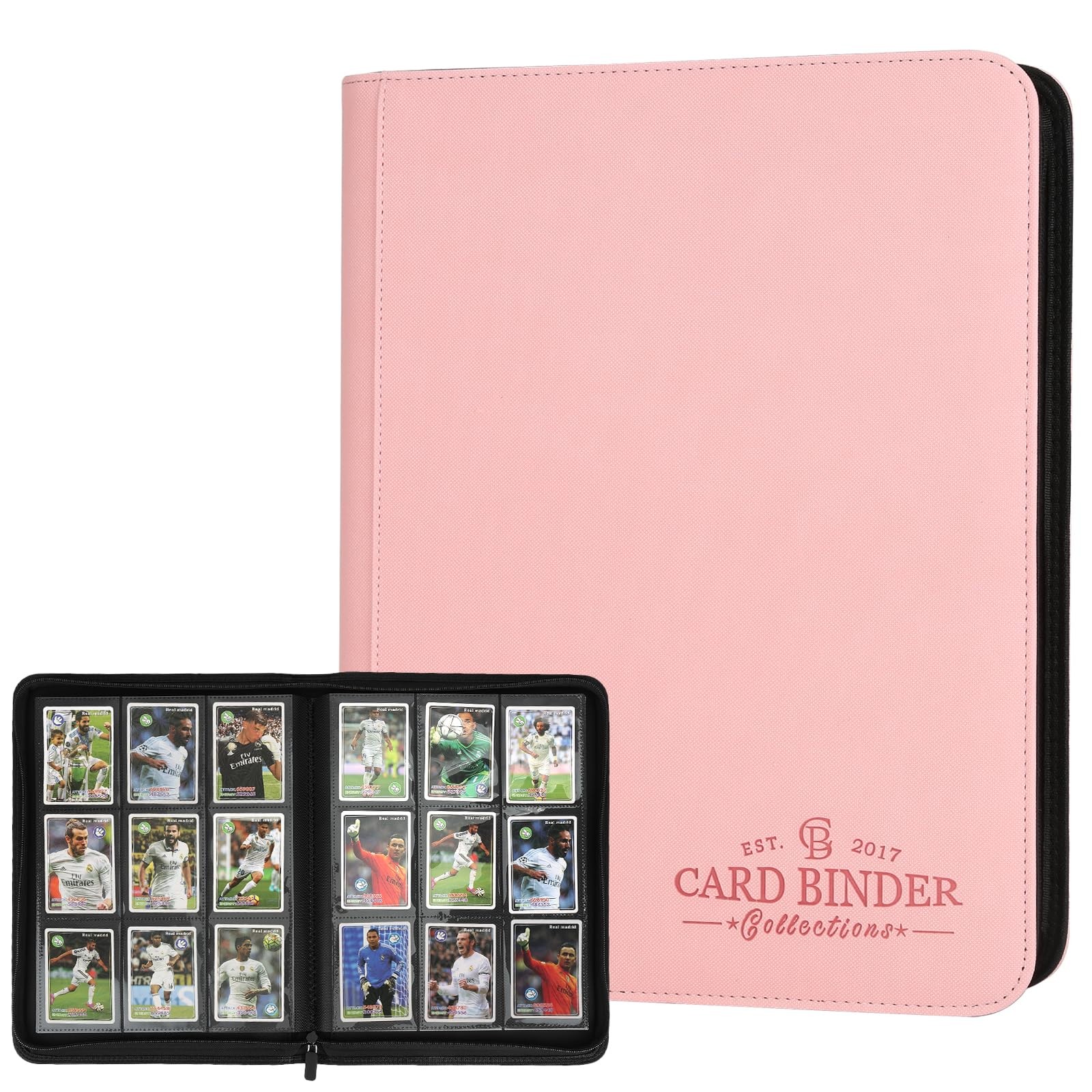 Foalgo Trading Card Binder, Collection 7.5 inches x 9.8 inches, pink1