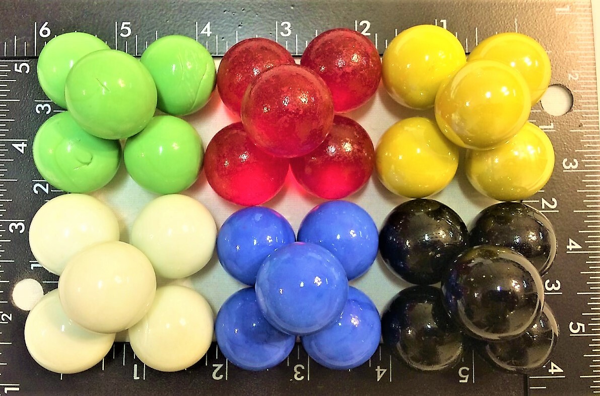 1 inch 25mm 30 Opaque 1 IN Glass 1″ Marbles Replacement Family Board Games Play