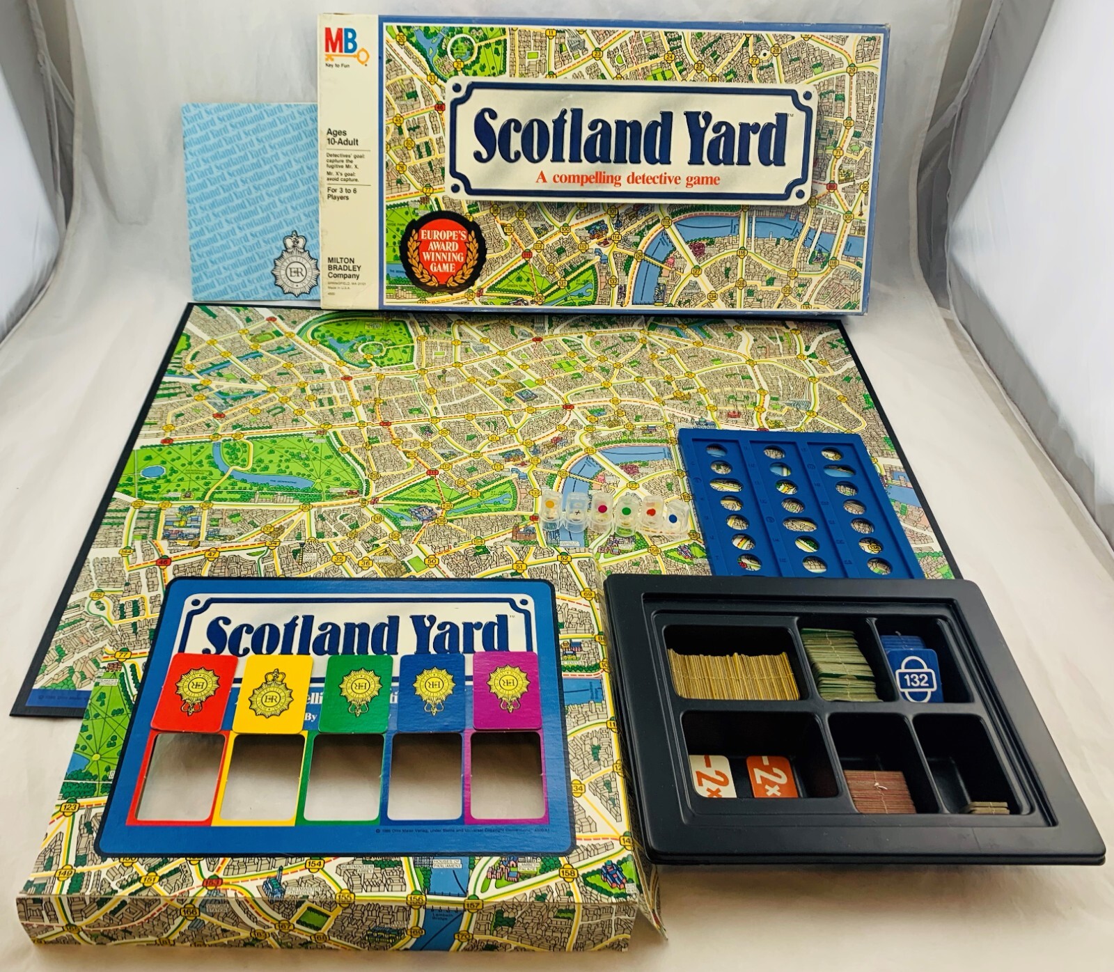 1985 Scotland Yard Game by Milton Bradley Complete Great Condition FREE SHIPPING