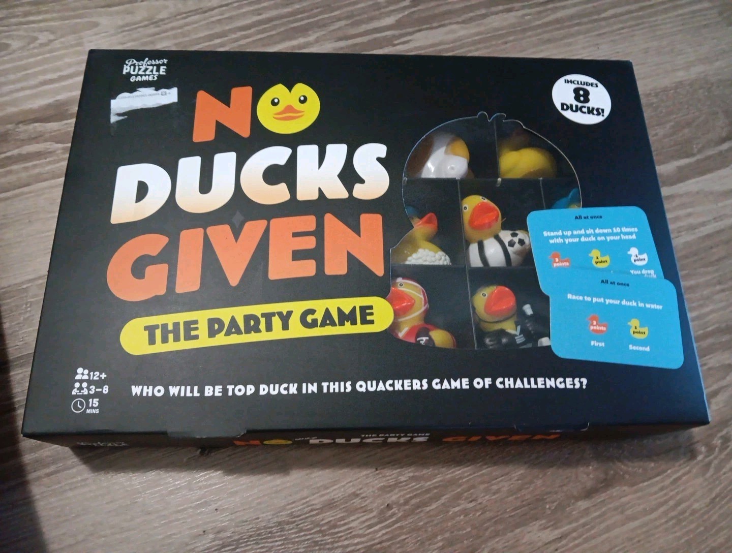 Professor Puzzle Games NO DUCKS GIVEN Party Game 3-8 Players NEW SEALED RARE