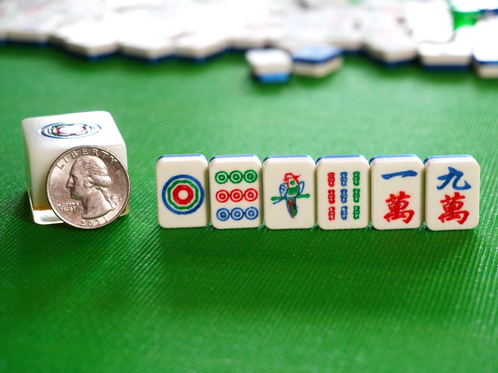 Travel Vietnamese Mahjong 160 Set / Mạt Chược / Mat Chuoc (Green)