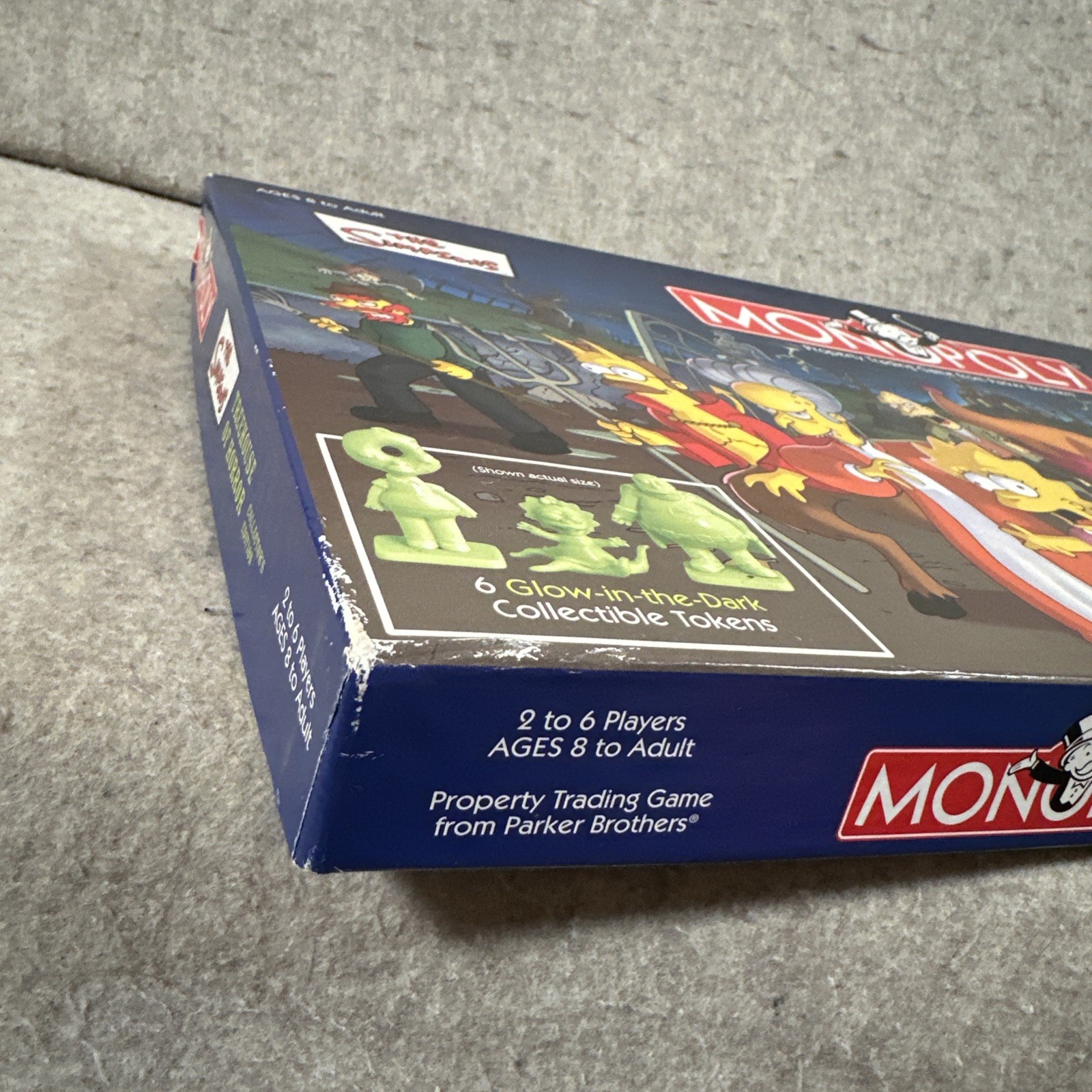 THE SIMPSONS TREE HOUSE HORROR Monopoly GLOW-IN-THE-DARK Board Game Incomplete