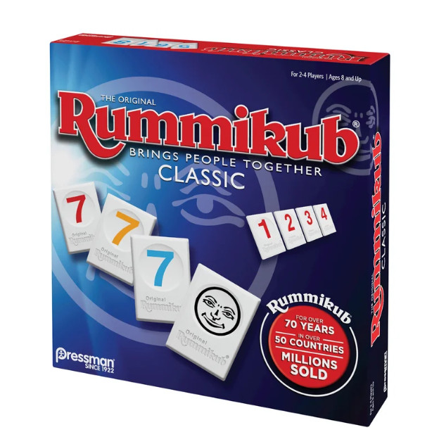 Rummikub by Pressman – Classic Edition – The Original Rummy Tile Game, Blue