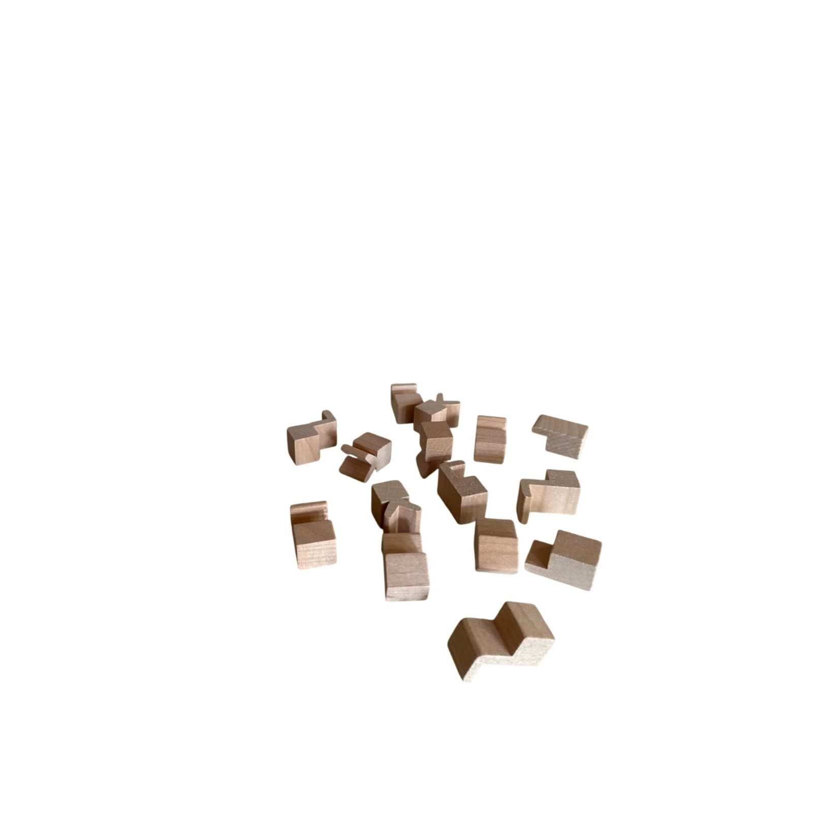 Totem Blocks Precision Cut Natural Hardwood 15-Piece Set