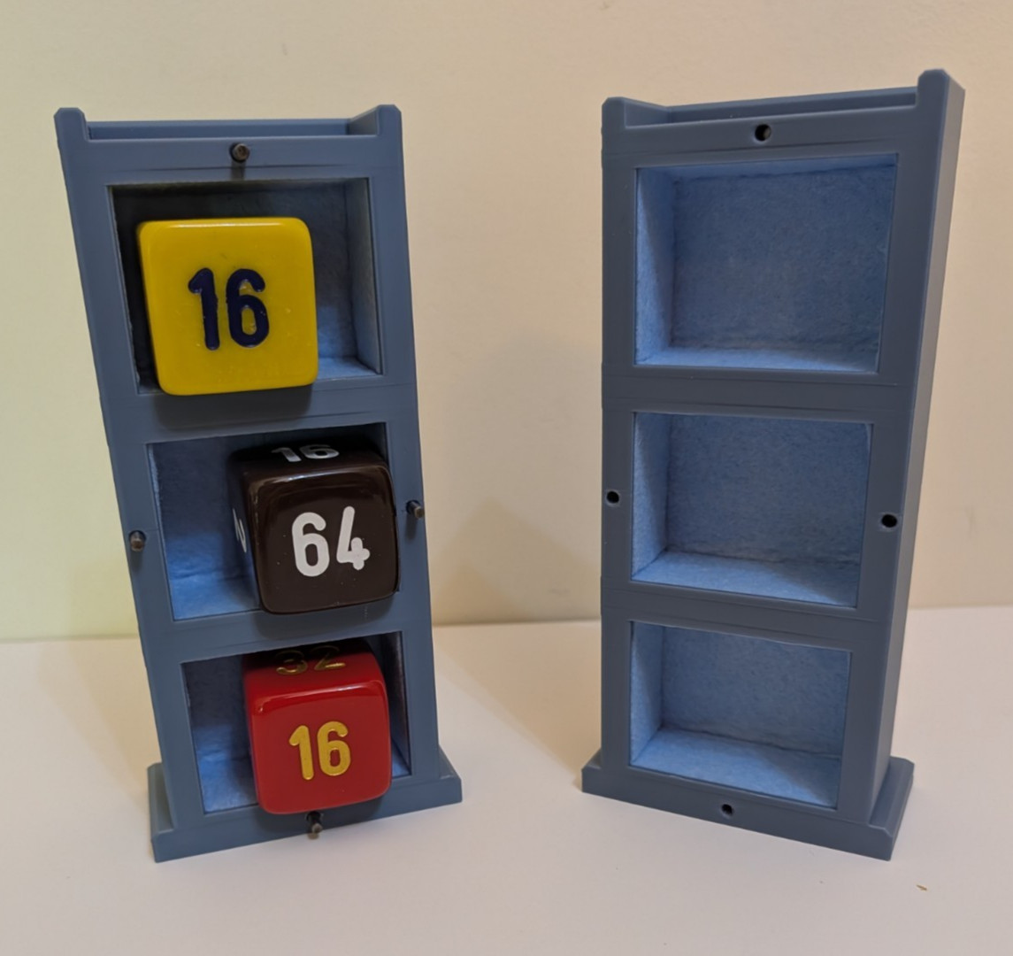 Cube-Tower™ Backgammon Doubling Cube Display & Storage Tower – Choose Color