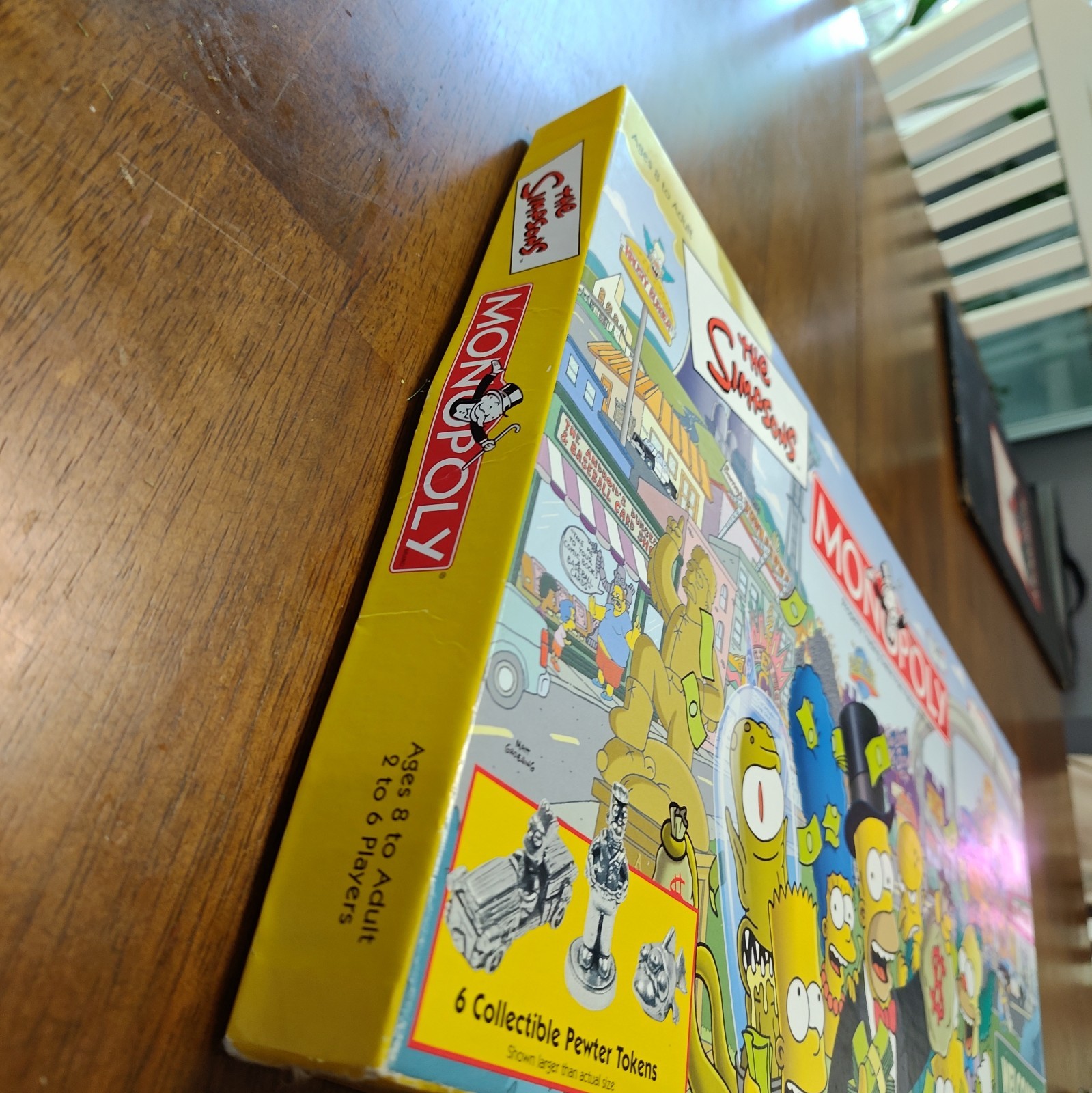 The Simpsons Monopoly Board Game W/ All 6 Pewter Tokens | Fully Complete In Box