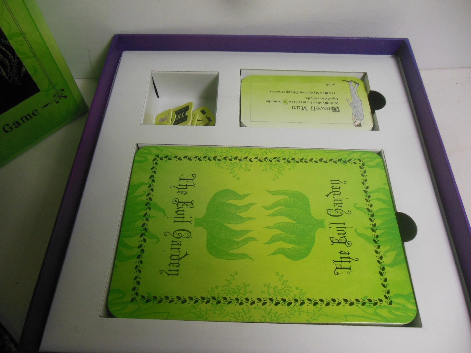 Escape from The Evil Garden Edward Gorey Board Game Gothic Missing Stands Pomegr