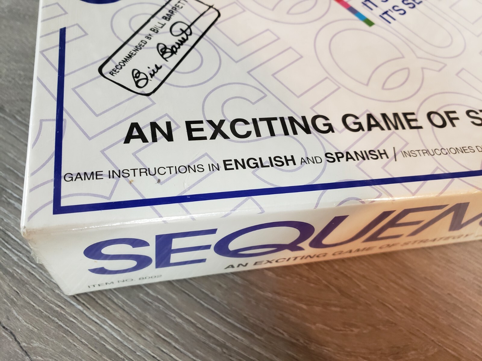 SEQUENCE BOARD GAME JAX ENGLISH SPANISH EDITION SEALED 2 TO 12 PLAYERS #8002 NEW