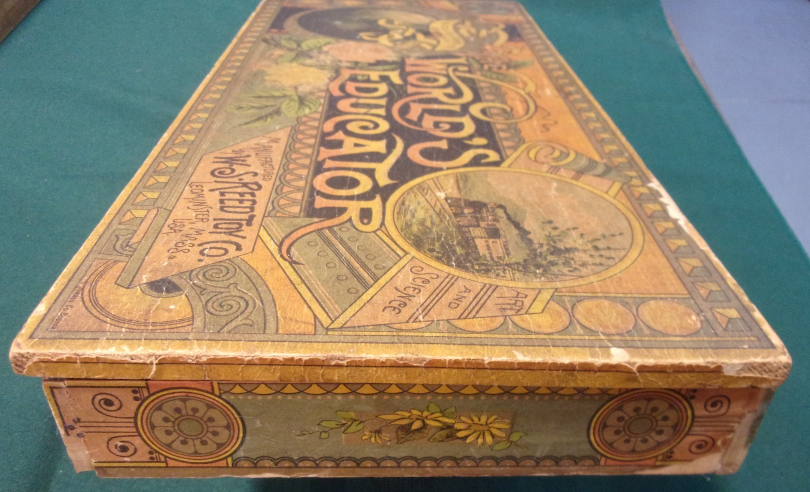 RARE 1887 Parlor Game: THE WORLD’S EDUCATOR, W.S. Reed Toy Co., Leominster, MA.