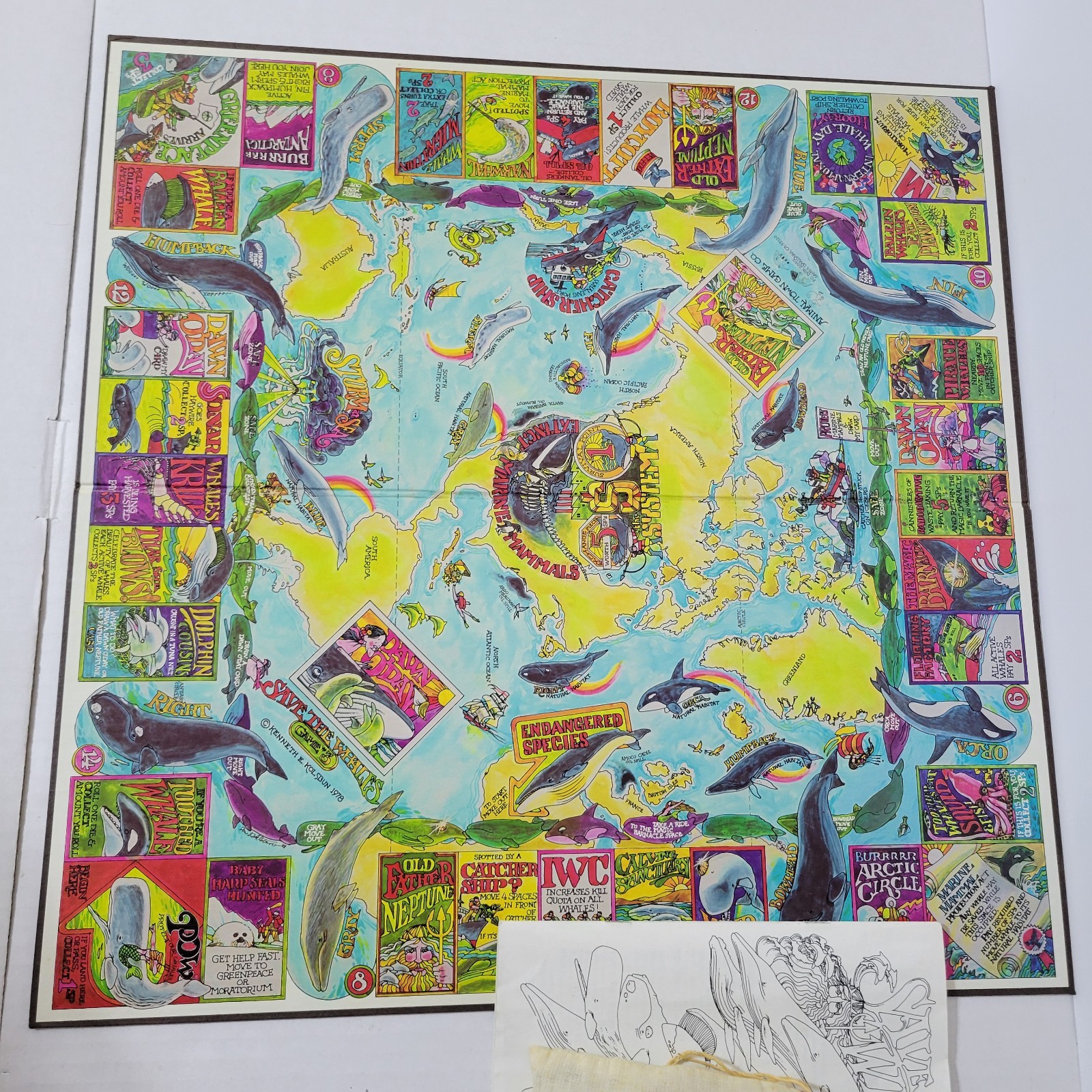 Vintage Animal Town Game Co Save The Whales Board Game 1978