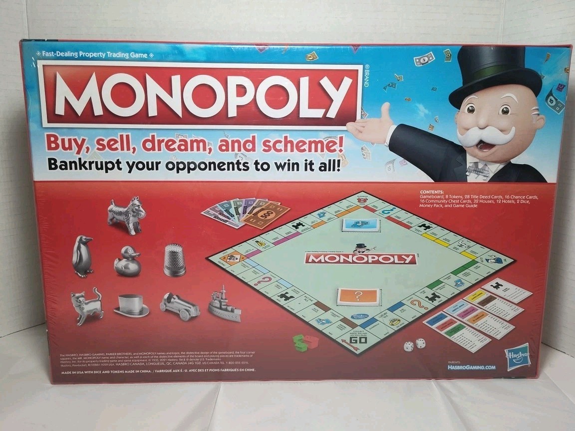 Original Monopoly Game Classic Edition Family Board Game – NEW Sealed