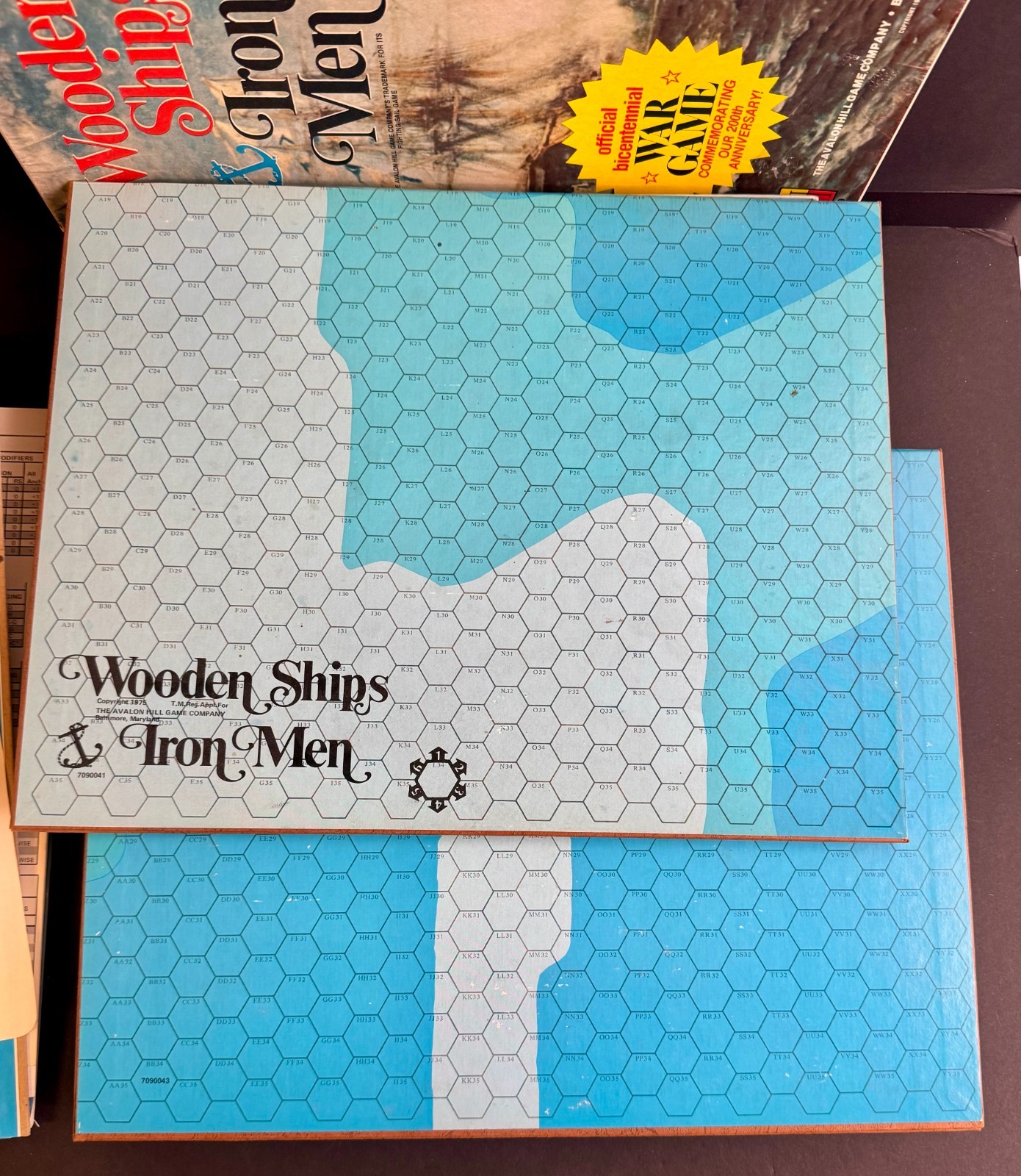 Wooden Ships & Iron Men Vintage Board Game Avalon Hill 1975 Complete DV-807
