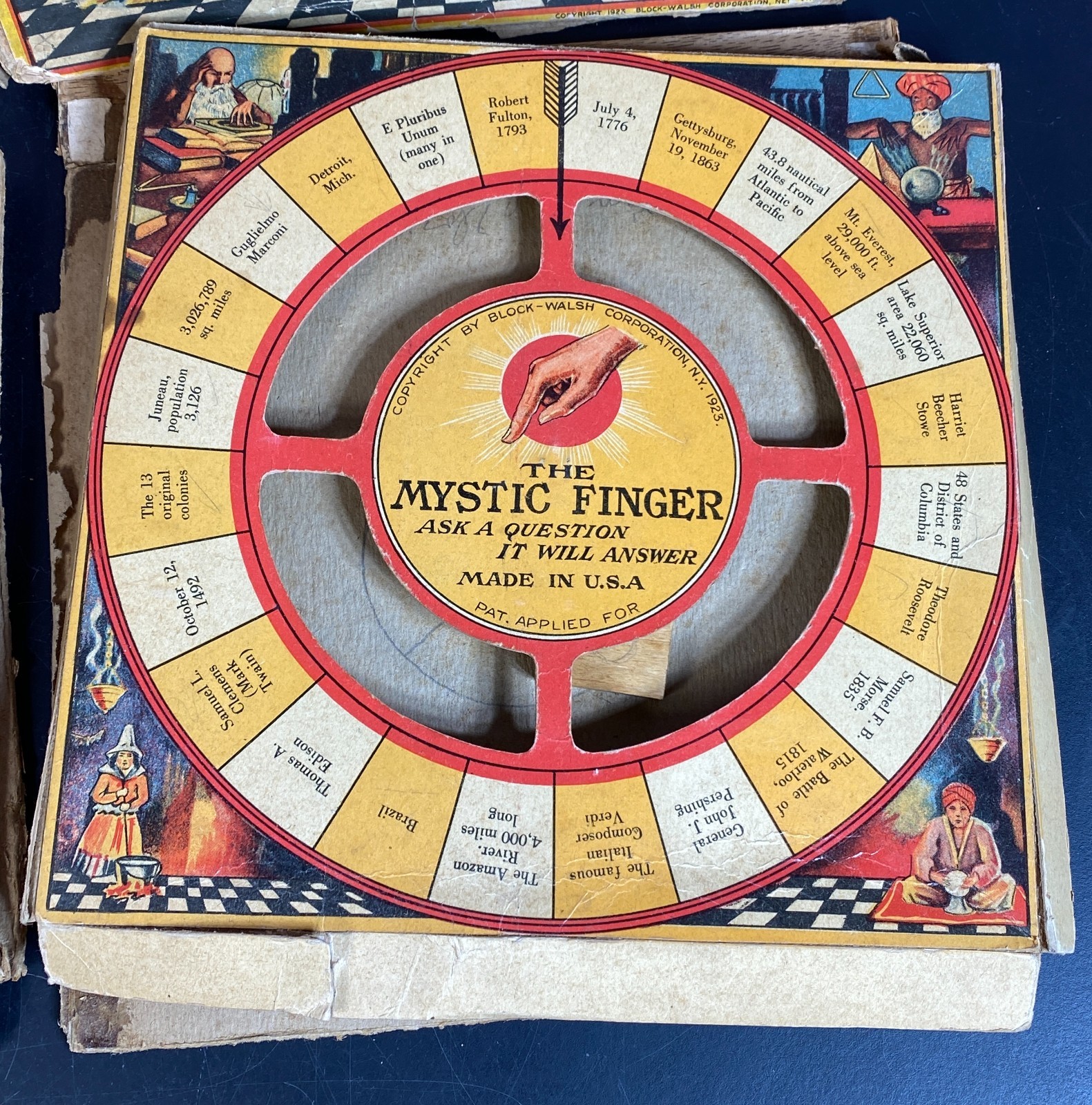 Mystic Finger Halloween Game 1923 Antique RARE