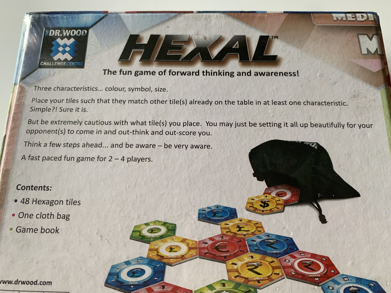 HEXAL Dr. Wood Challenge Centre Sealed Import Strategy Board Game Rare OOP