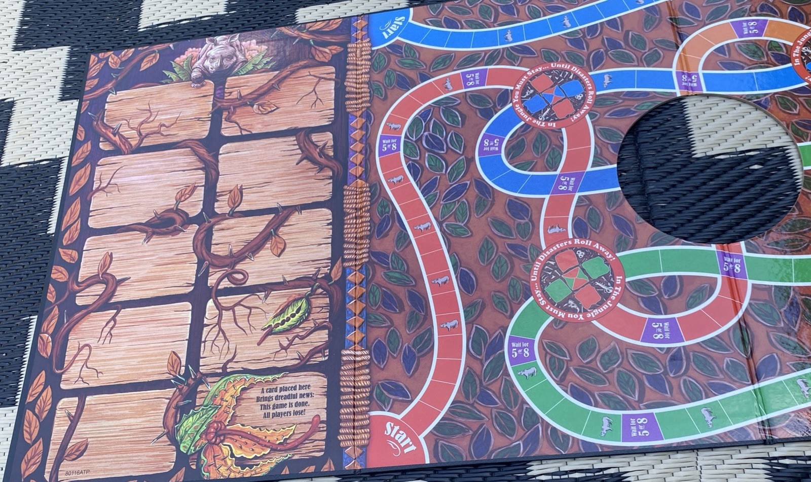 Jumanji The Game Classic Scary Jungle Adventure Family Board Game Complete EUC