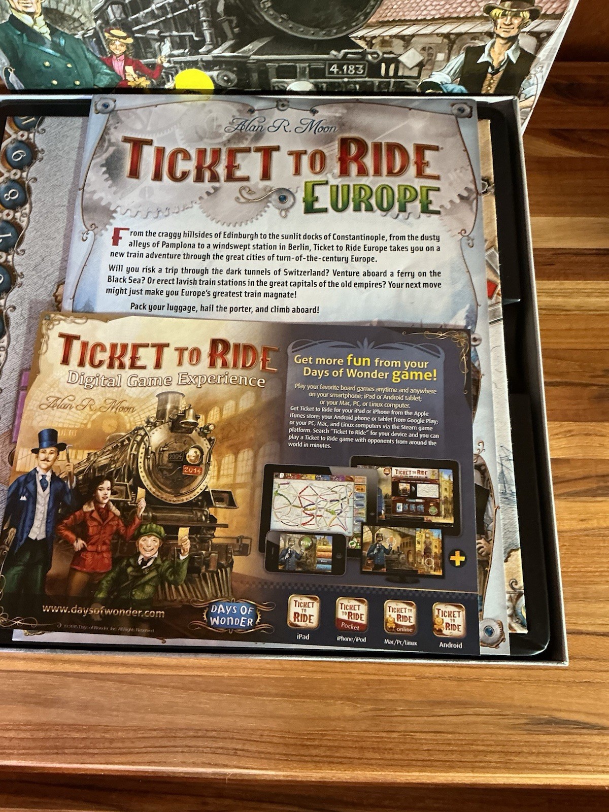Days of Wonder Ticket to Ride Europe Board Game Alan R Moon Complete