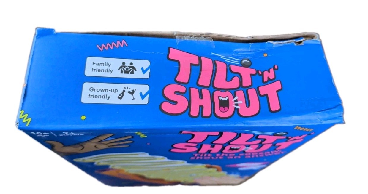 Big Potato Tilt ‘n’ Shout Board Game Family Party Trivia Word Seesaw Complete