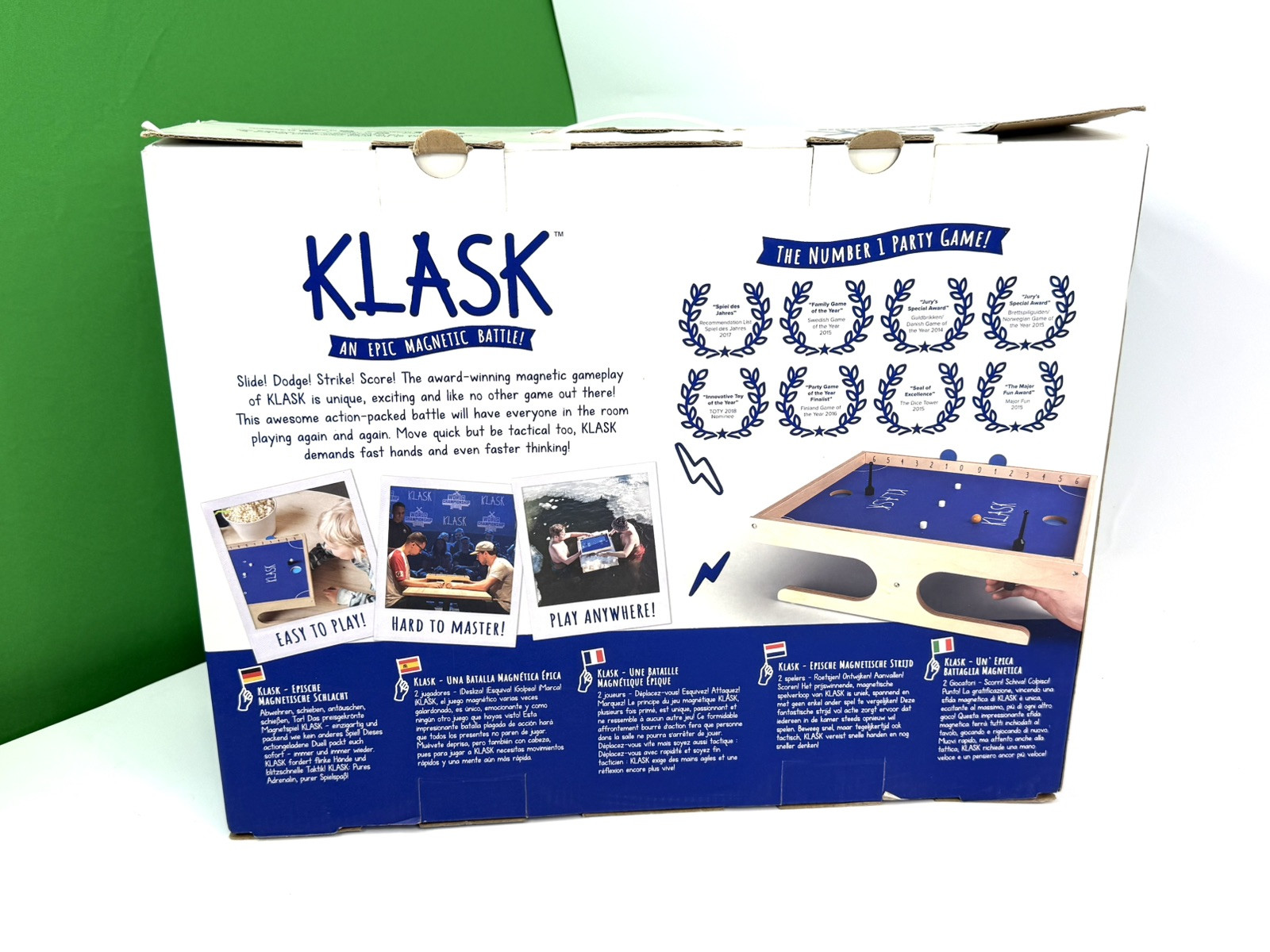 Klask Epic Magnetic Battle Game COMPLETE 2 Players 10 Min Ages 8+ Denmark