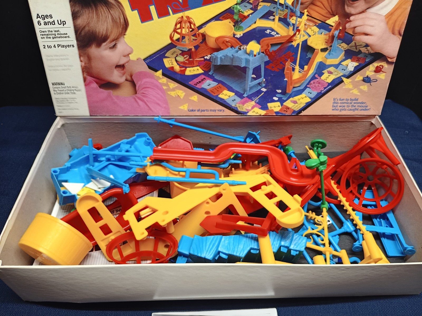 VINTAGE 💯 % Mouse Trap COMPLETE Milton Bradley 1986 Classic Board Game Family