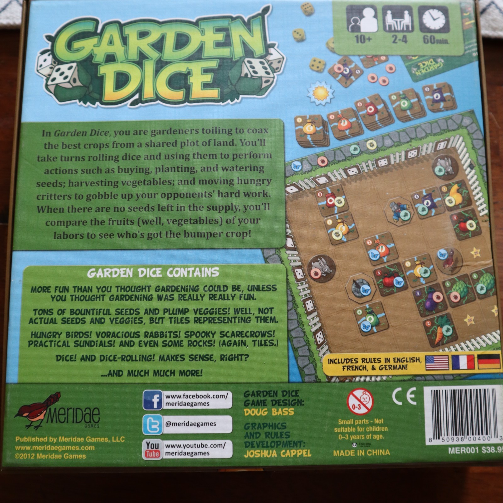 Garden Dice Board Game Family Strategy Game Night Complete