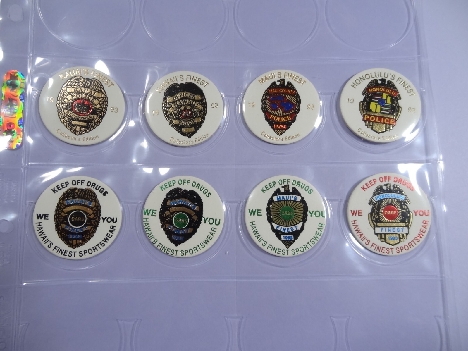 Pogs * Hawaii * 1990s * Police * Islands Finest * Keep Off Drugs *