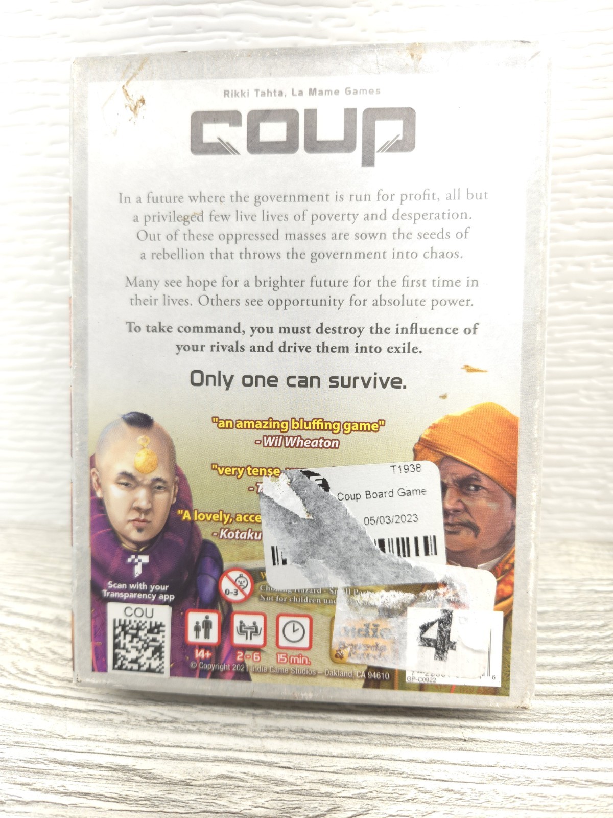 Coup – The Dystopian Universe 2012 Rikki Tahta La Mame Games