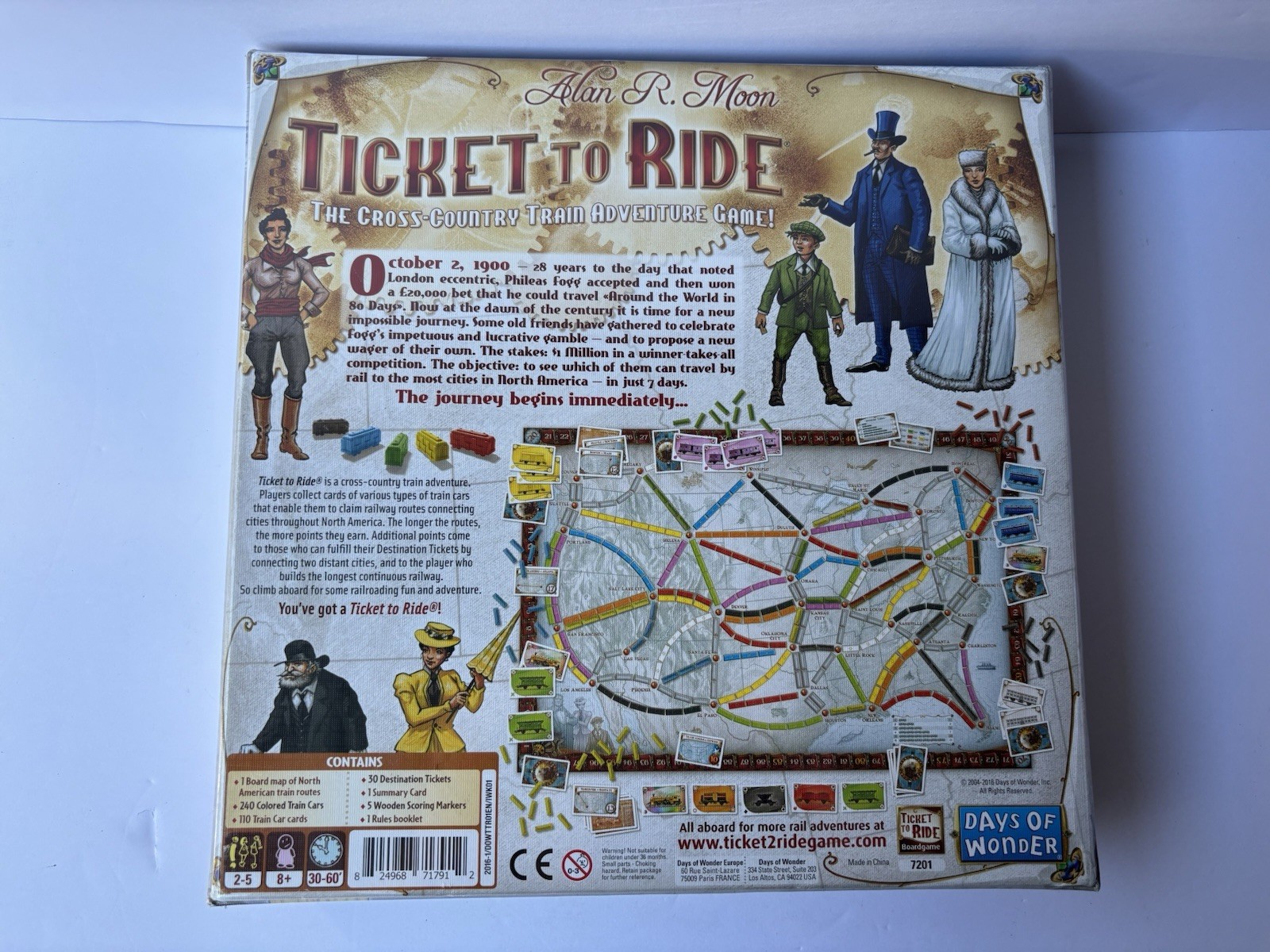 Days of Wonder Ticket To Ride by Alan R. Moon Train Adventure Board Game SEALED