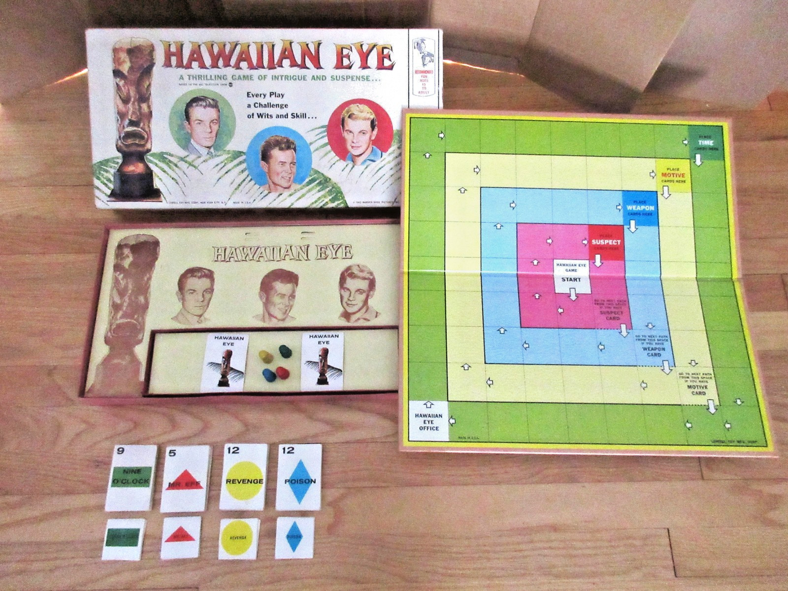 Vintage HAWAIIAN EYE Board Game 1963 Lowell Toy Mfg.